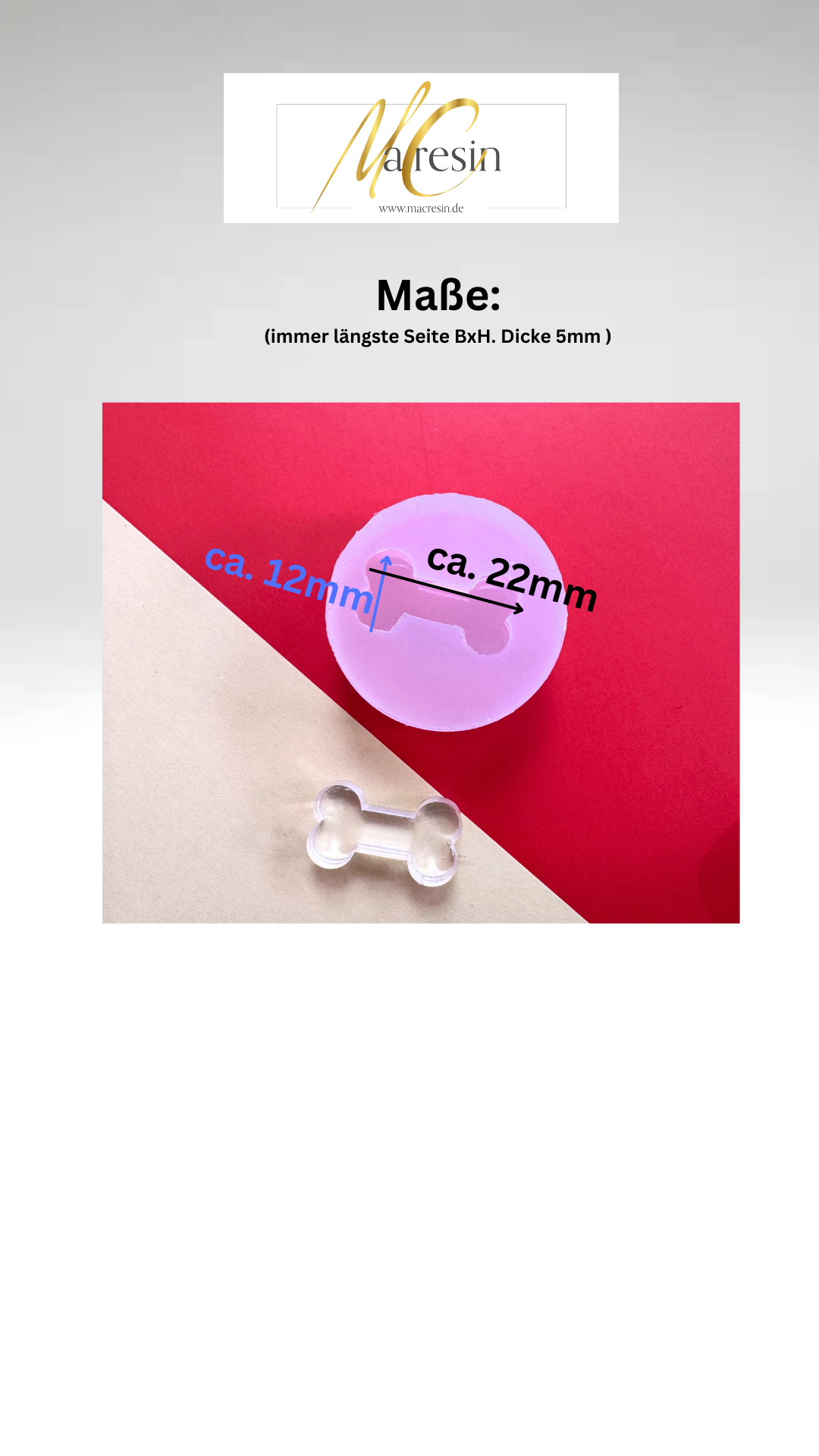 Silikonform kleiner Knochen