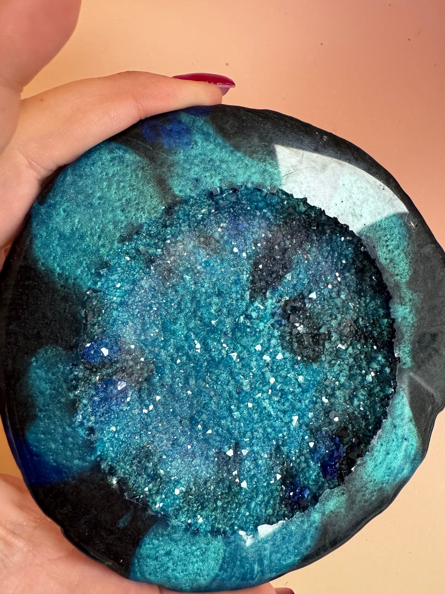 Schälchen "Achat" mit Glitzerboden