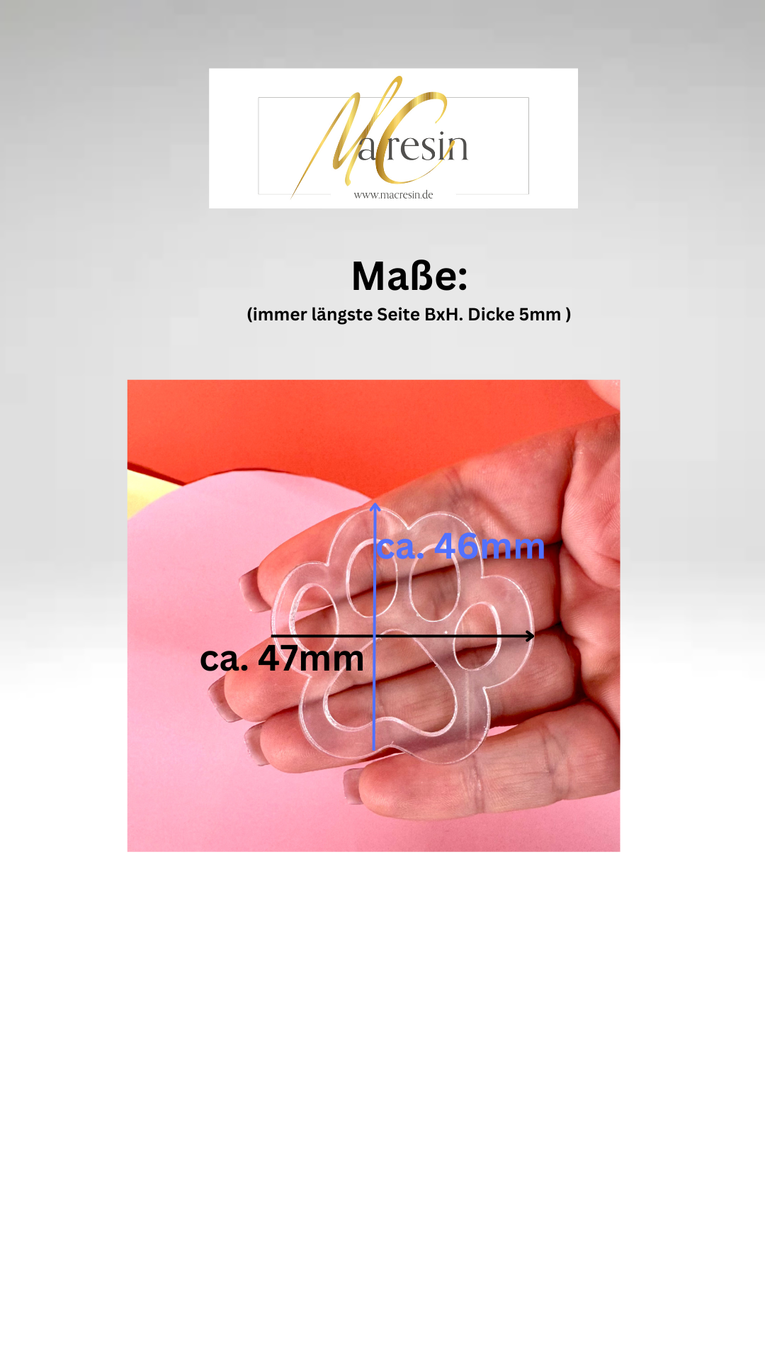 Silikonform Hundepfote Nr. 1