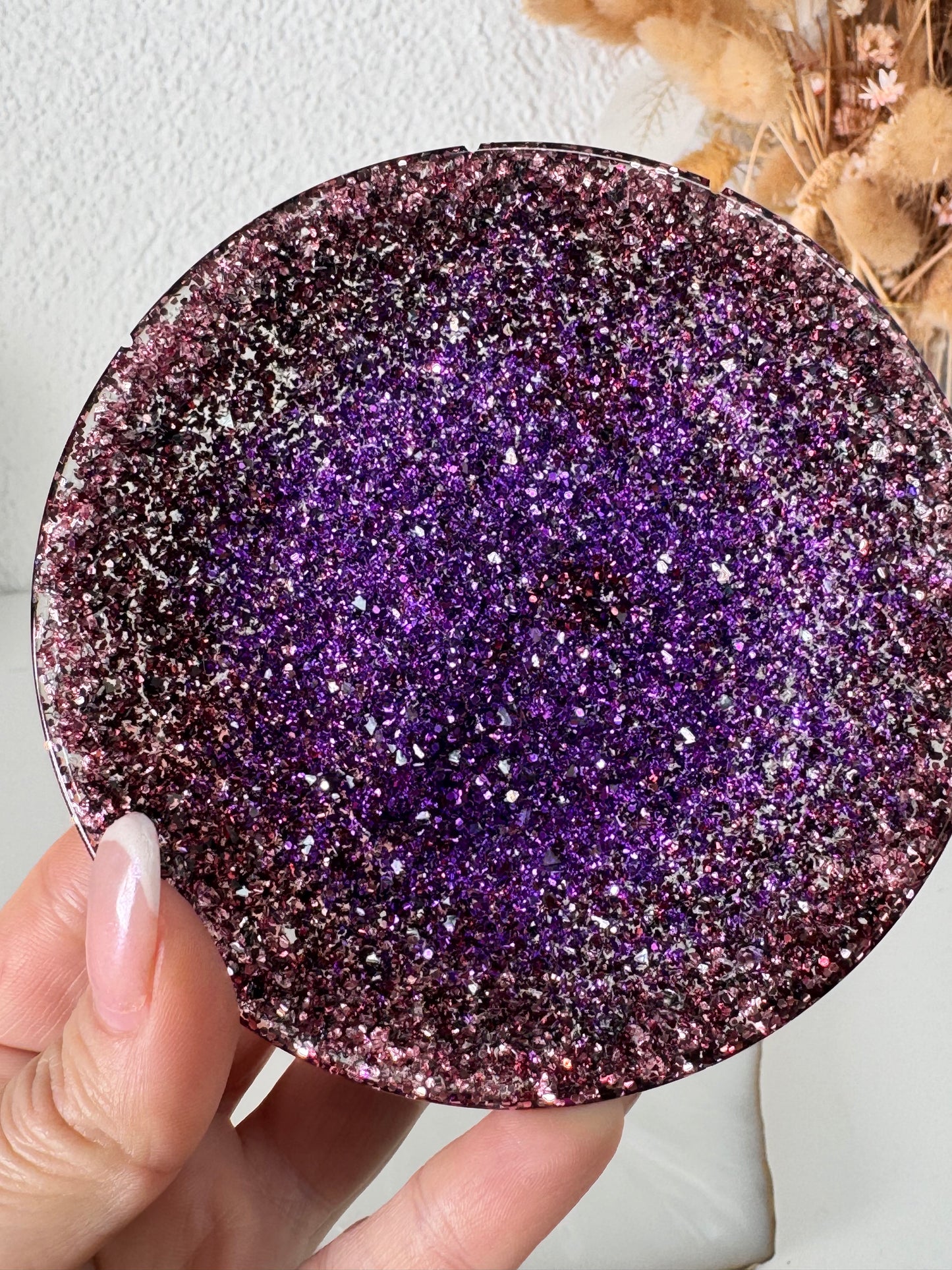 Schälchen Glitzer rund pink