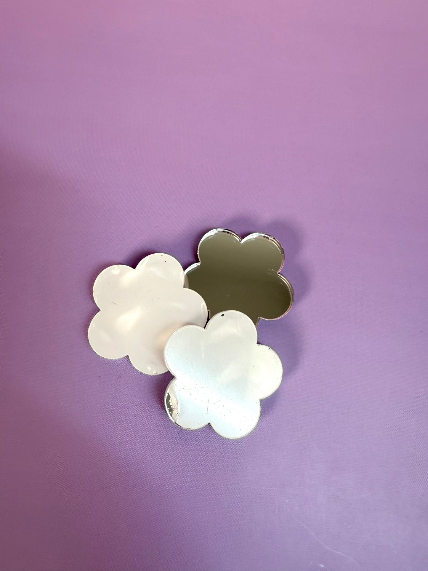 Silikonform MirrorMädels Form für kleine Handspiegel Blume Herz Mond Schmetterling