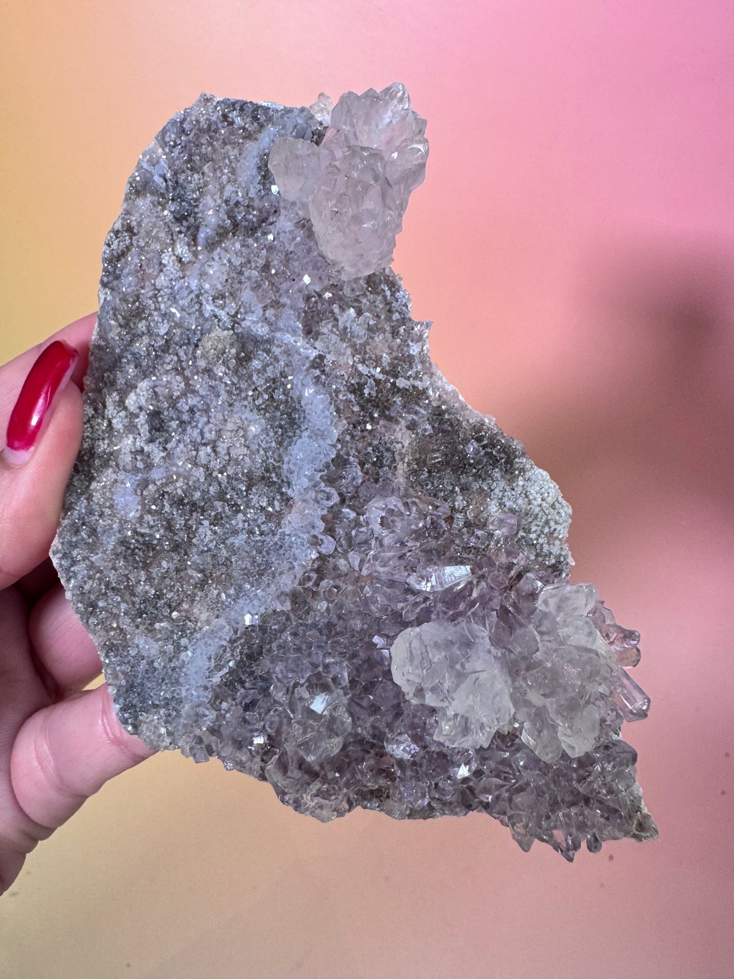 Amethyst Bergkristall Cluster Nr.53