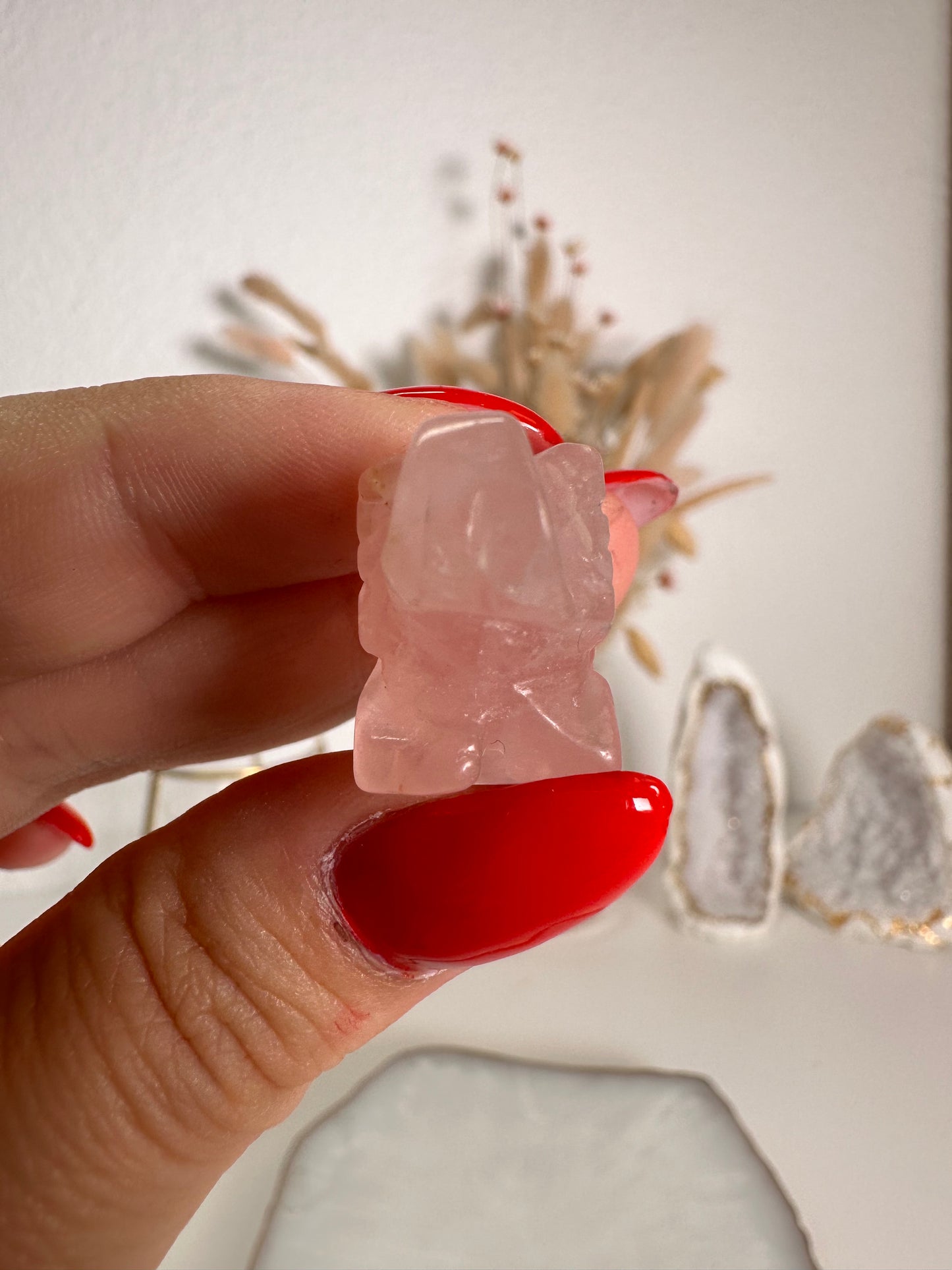 Mini Rosenquarz Elefant 6K