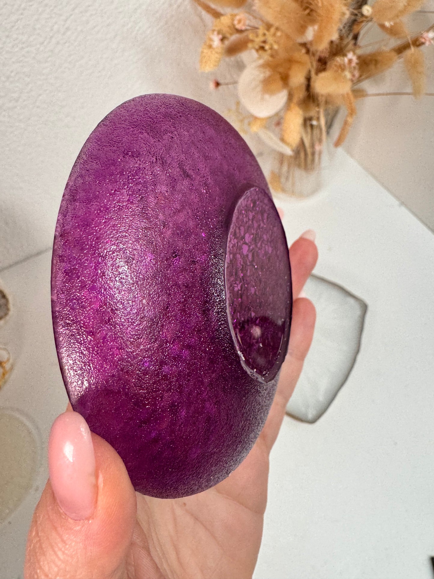 Silikonform Glitzerschale rund außen matt