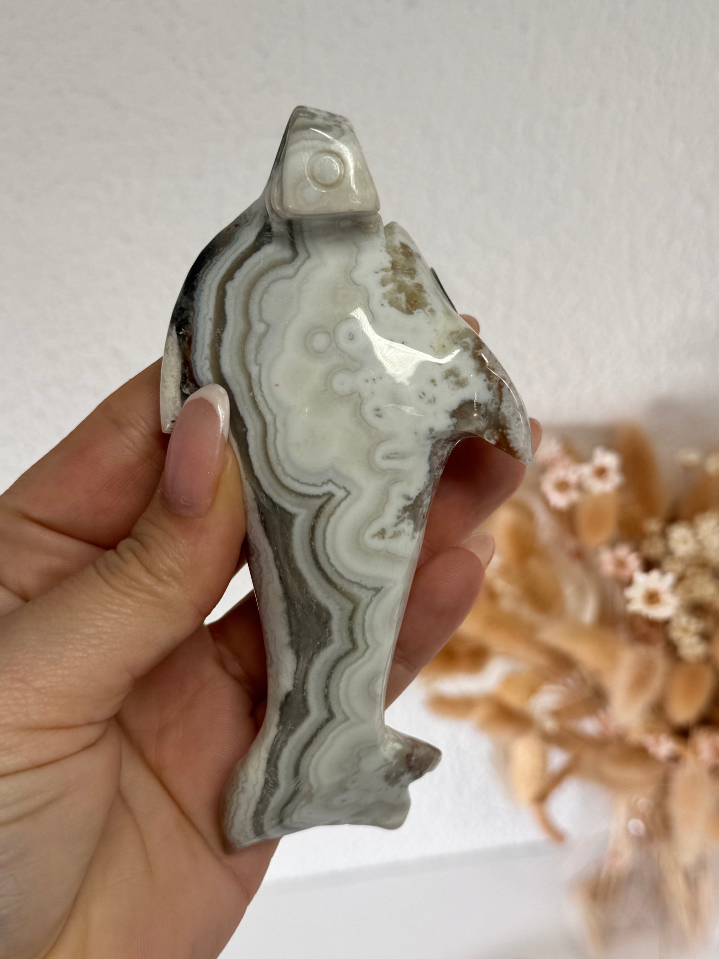 Mexican Lace Achat Hai Carving Nr. 33