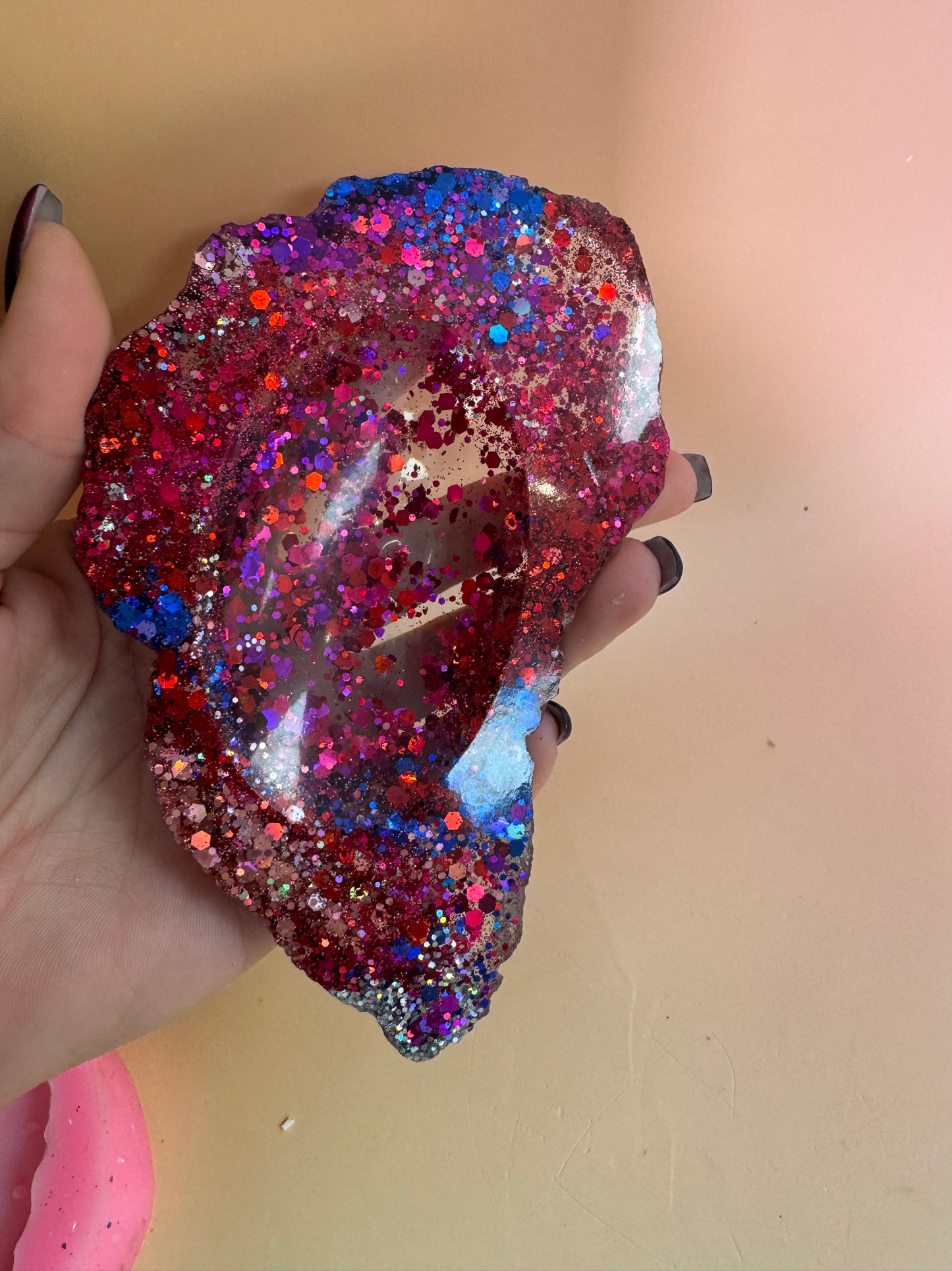 Buntes Glitzer Schälchen aus Epoxidharz
