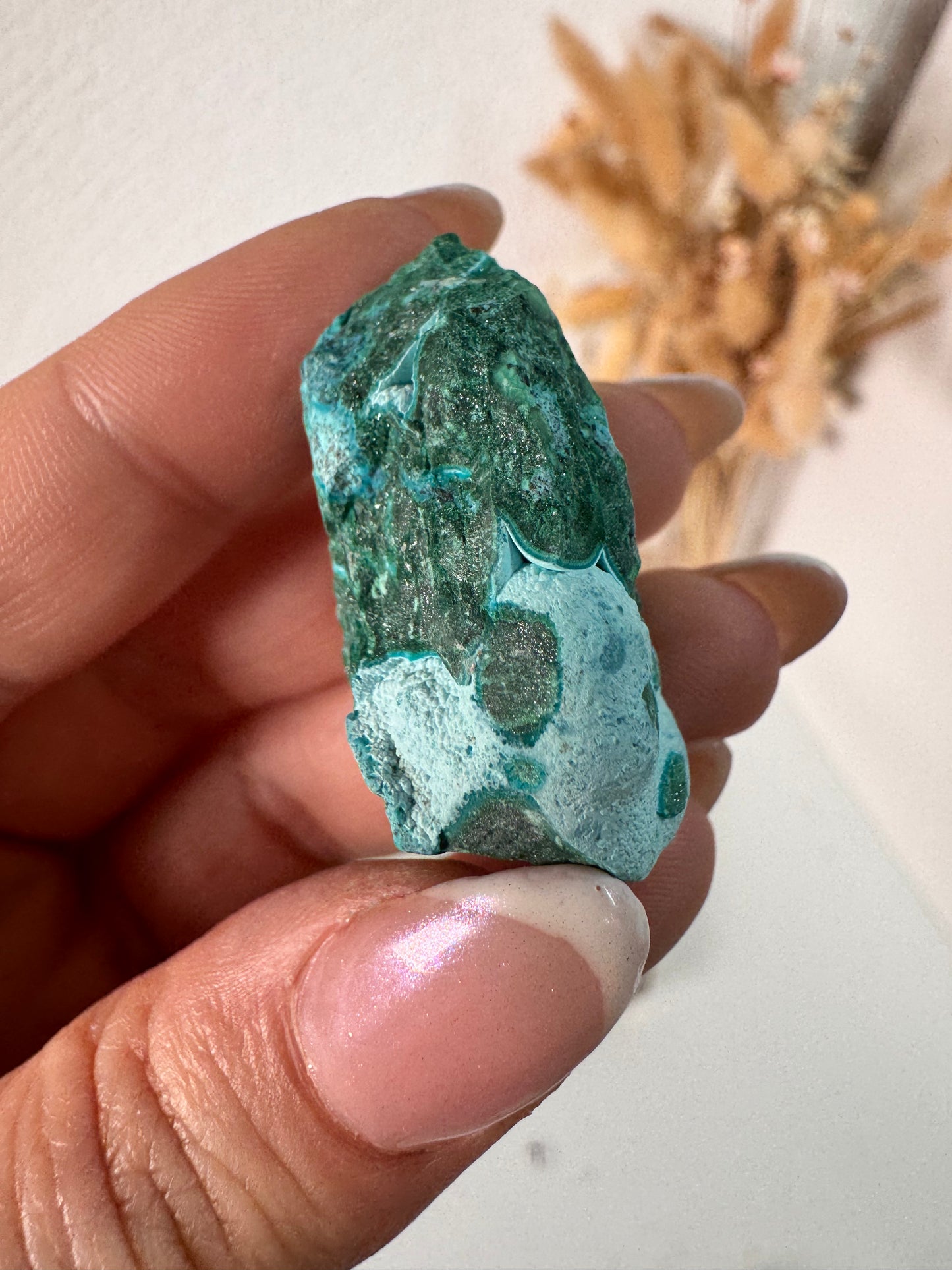 Malachit Chrysokoll Rohstein Nr7