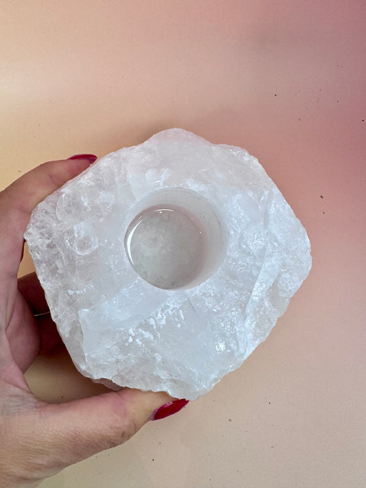 Bergkristall Teelichthalter Nr.95