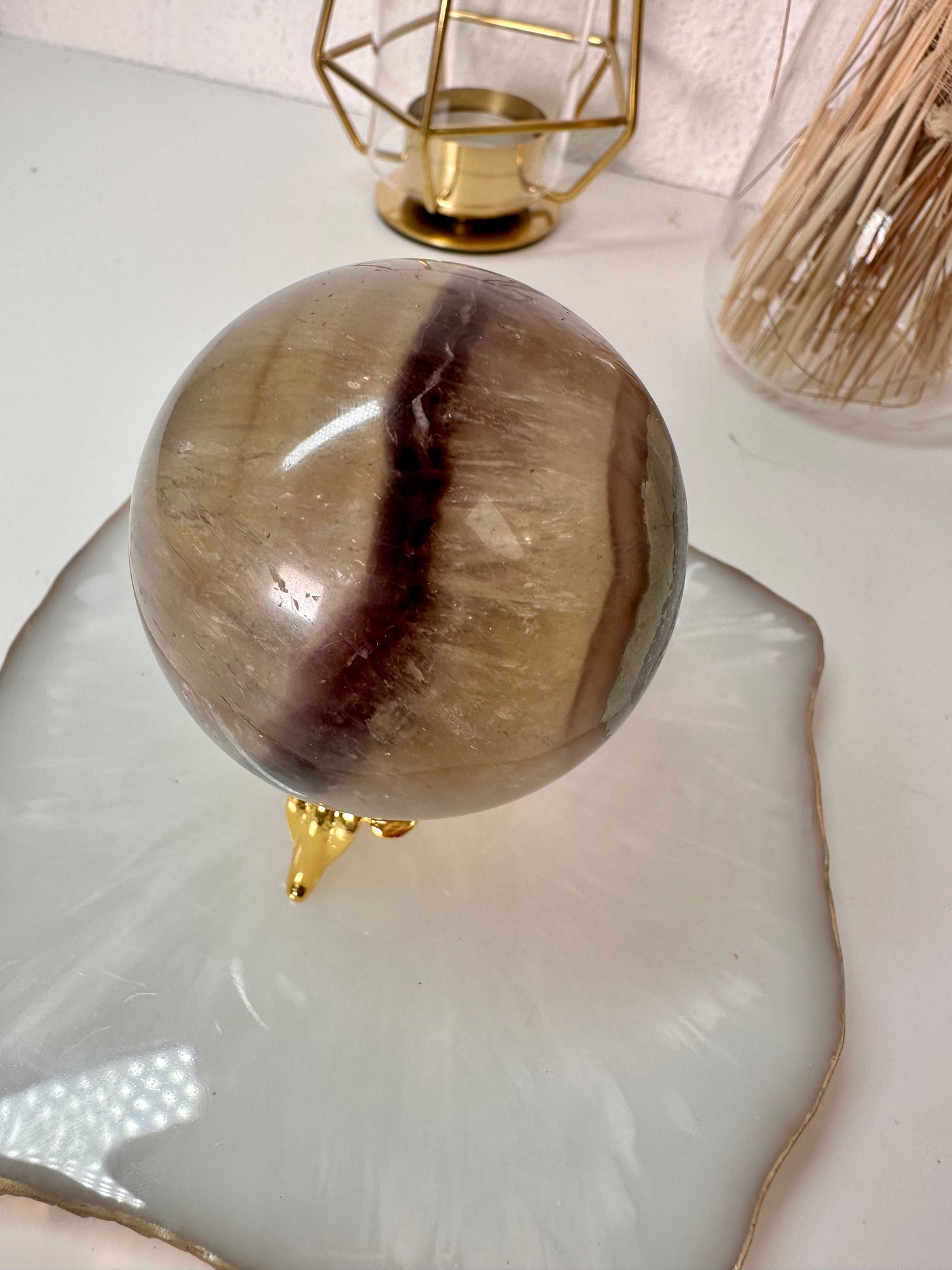 Außergewöhnliche Fluorit Pyrit Kugel Nr. 79P