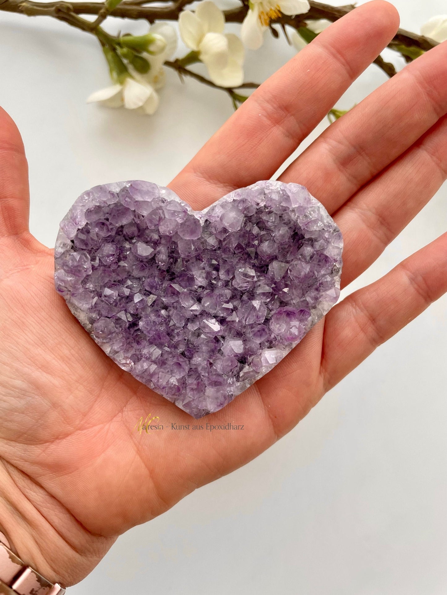 Silikonform Herz Amethyst