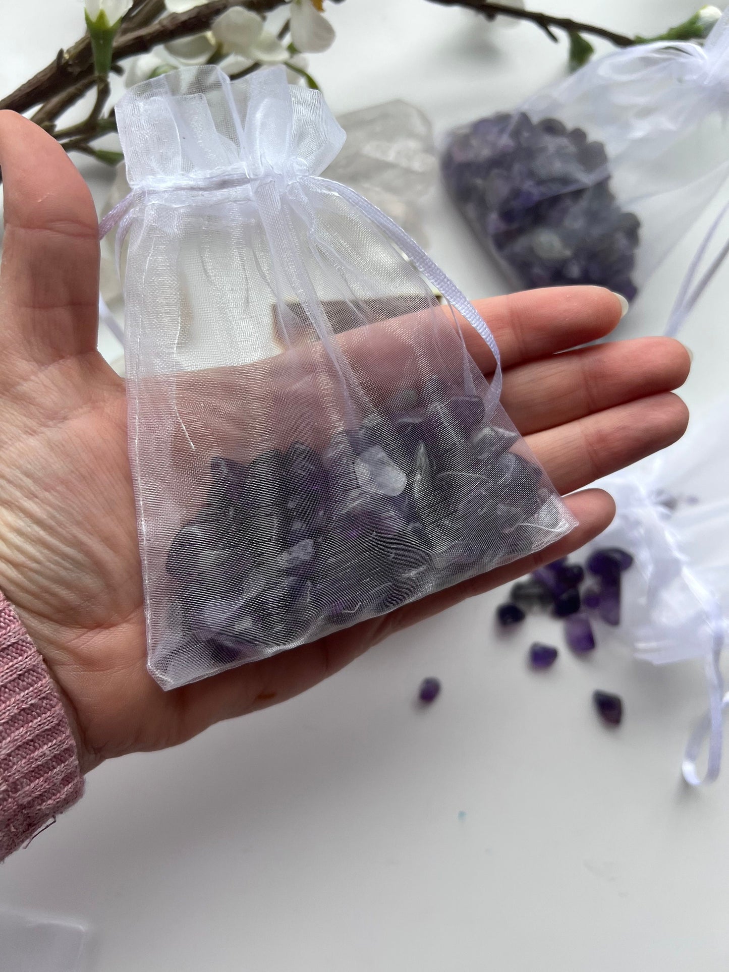 Amethyst Mini Chips Trommelsteine ca. 5-20mm