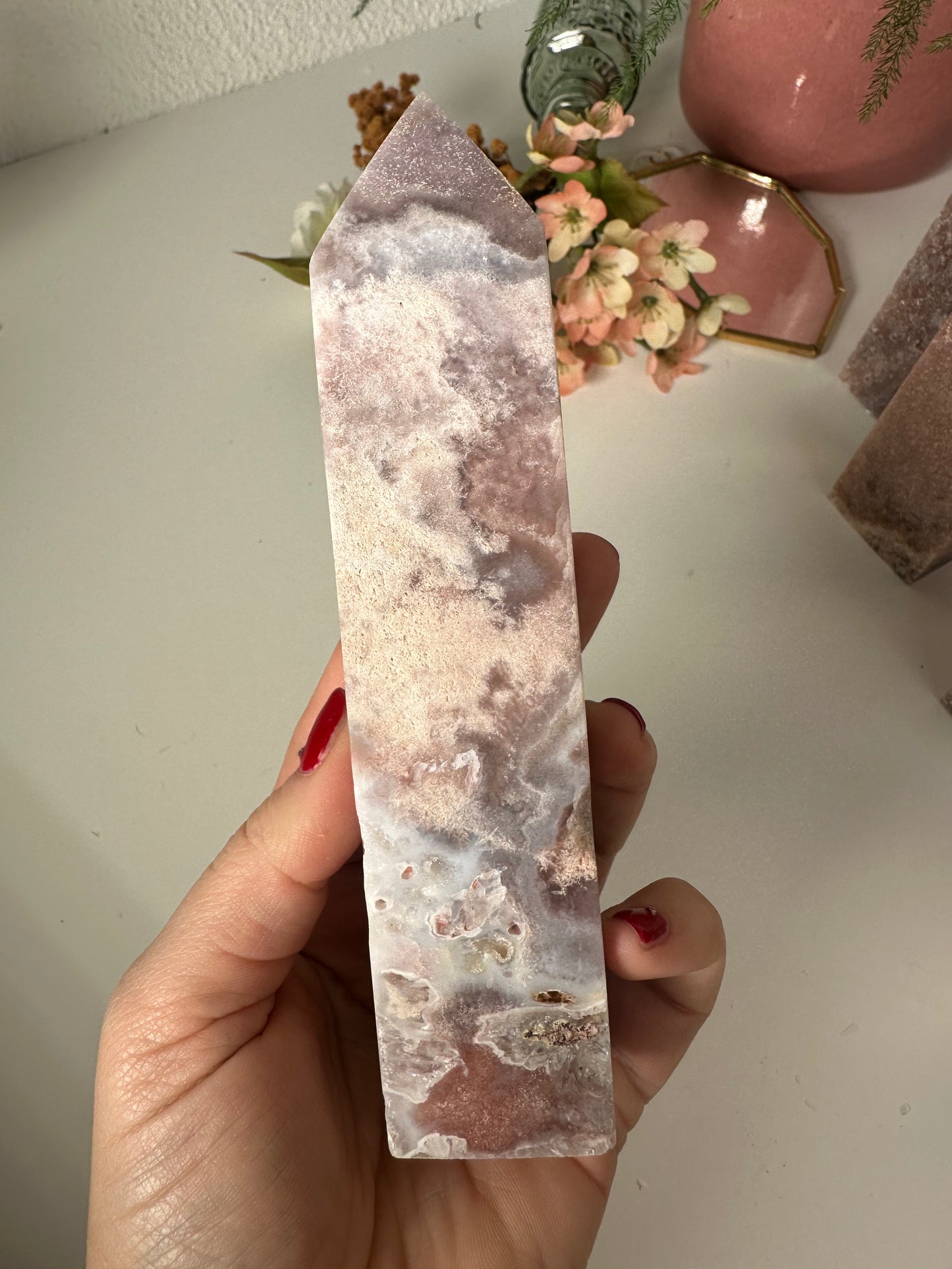 B-Ware Pink Amethyst Turm