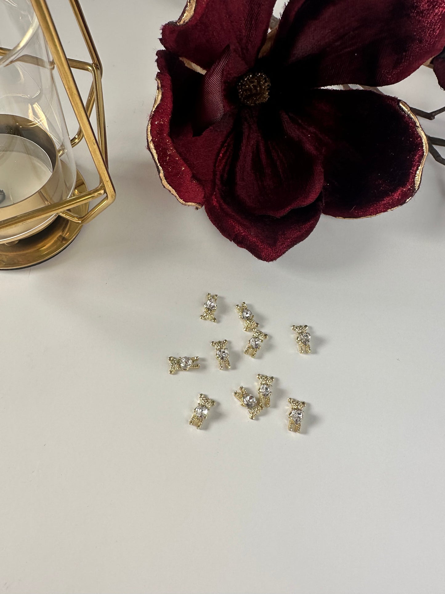 Bärchen in gold mit Glitzerherz