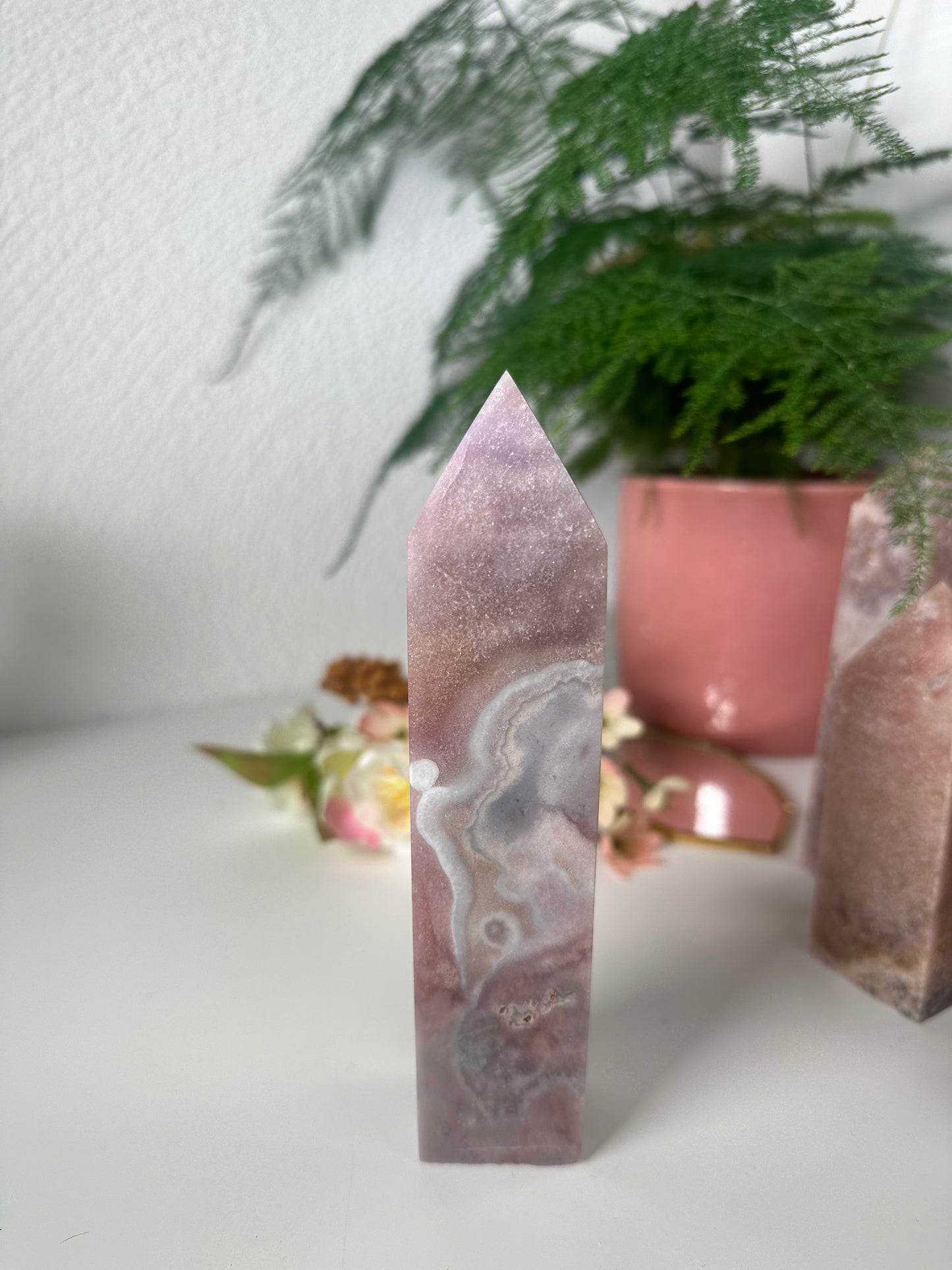 B-Ware Pink Amethyst Turm