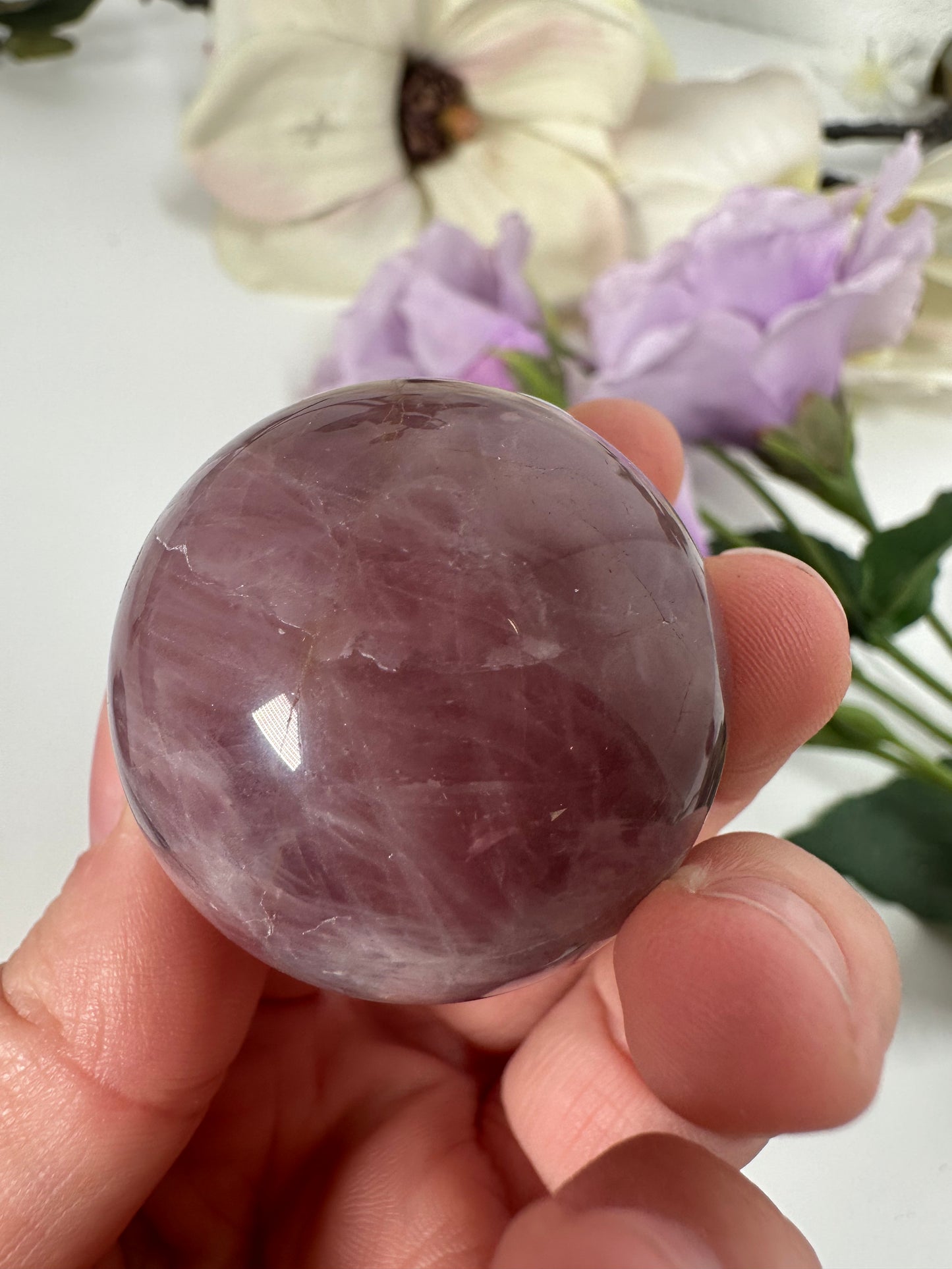 Lavendel Rosenquarz Kugel 27F