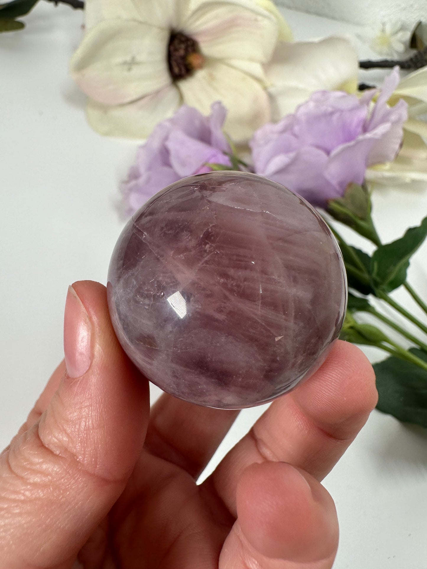 Lavendel Rosenquarz Kugel 27F