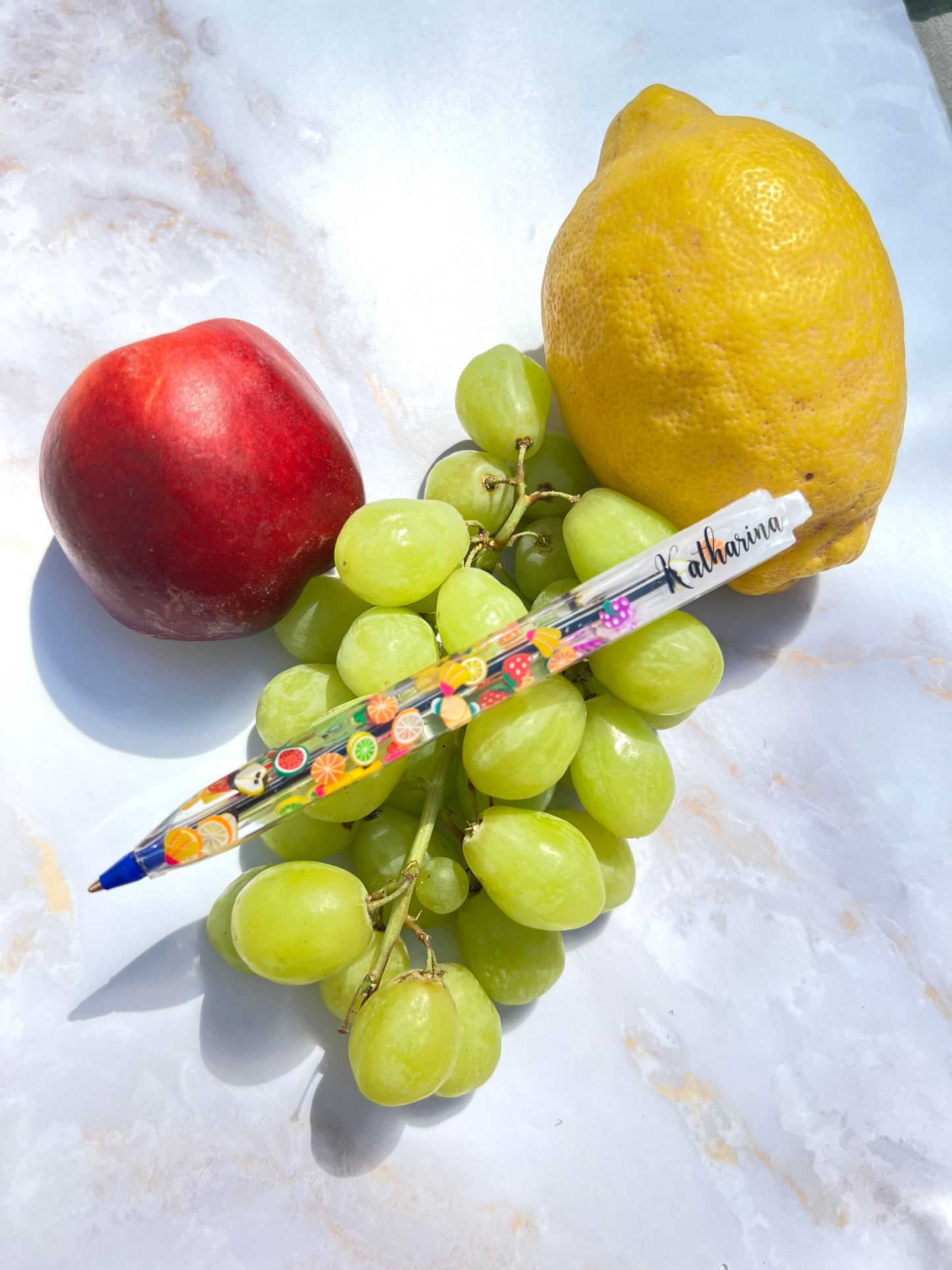 Kugelschreiber mit wechselbarer Mine - Obstdesign