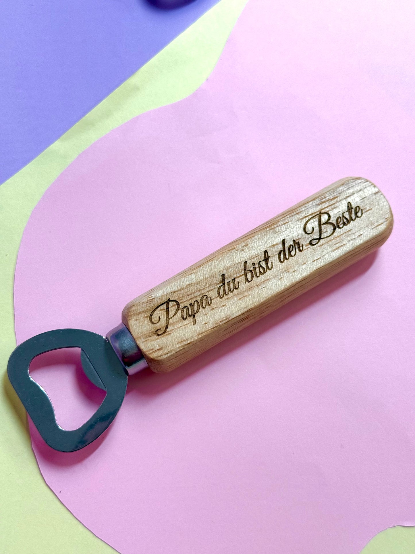 Personalisierbarer Flaschenöffner Vatertag Geschenkidee Männer Bar Camping