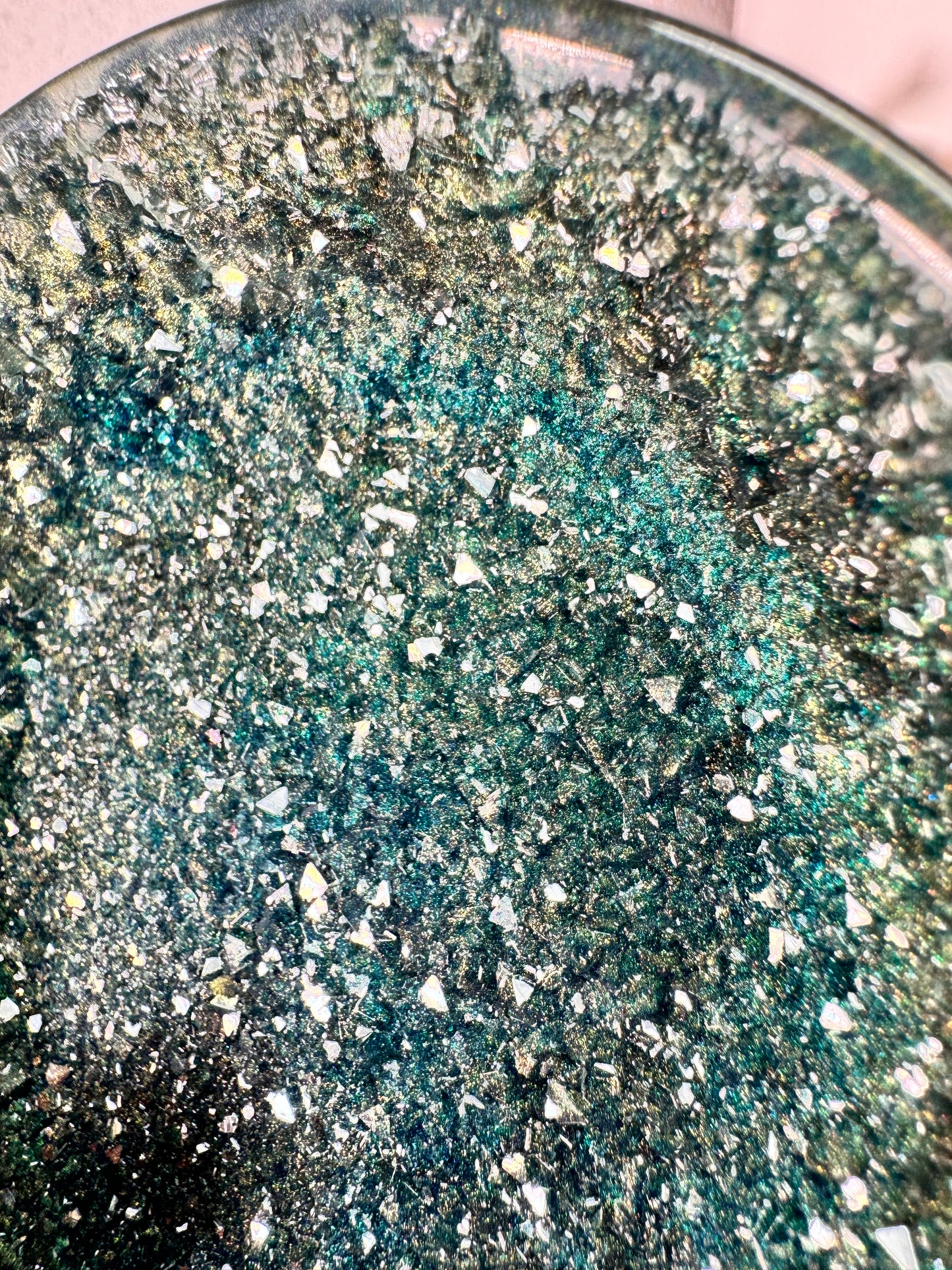 Schälchen Glitzer rund grün