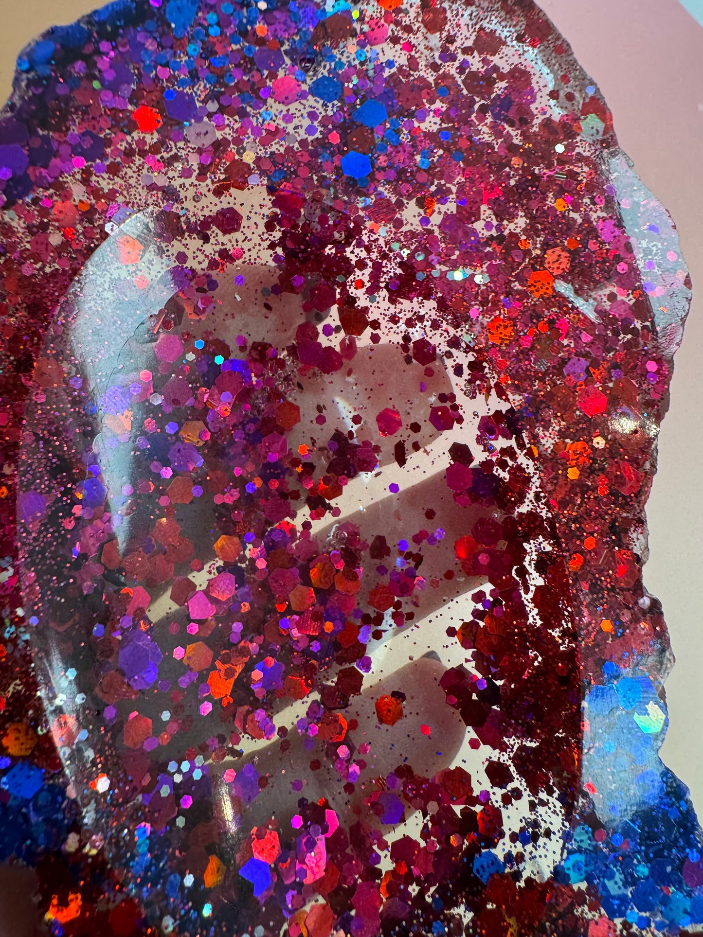 Buntes Glitzer Schälchen aus Epoxidharz