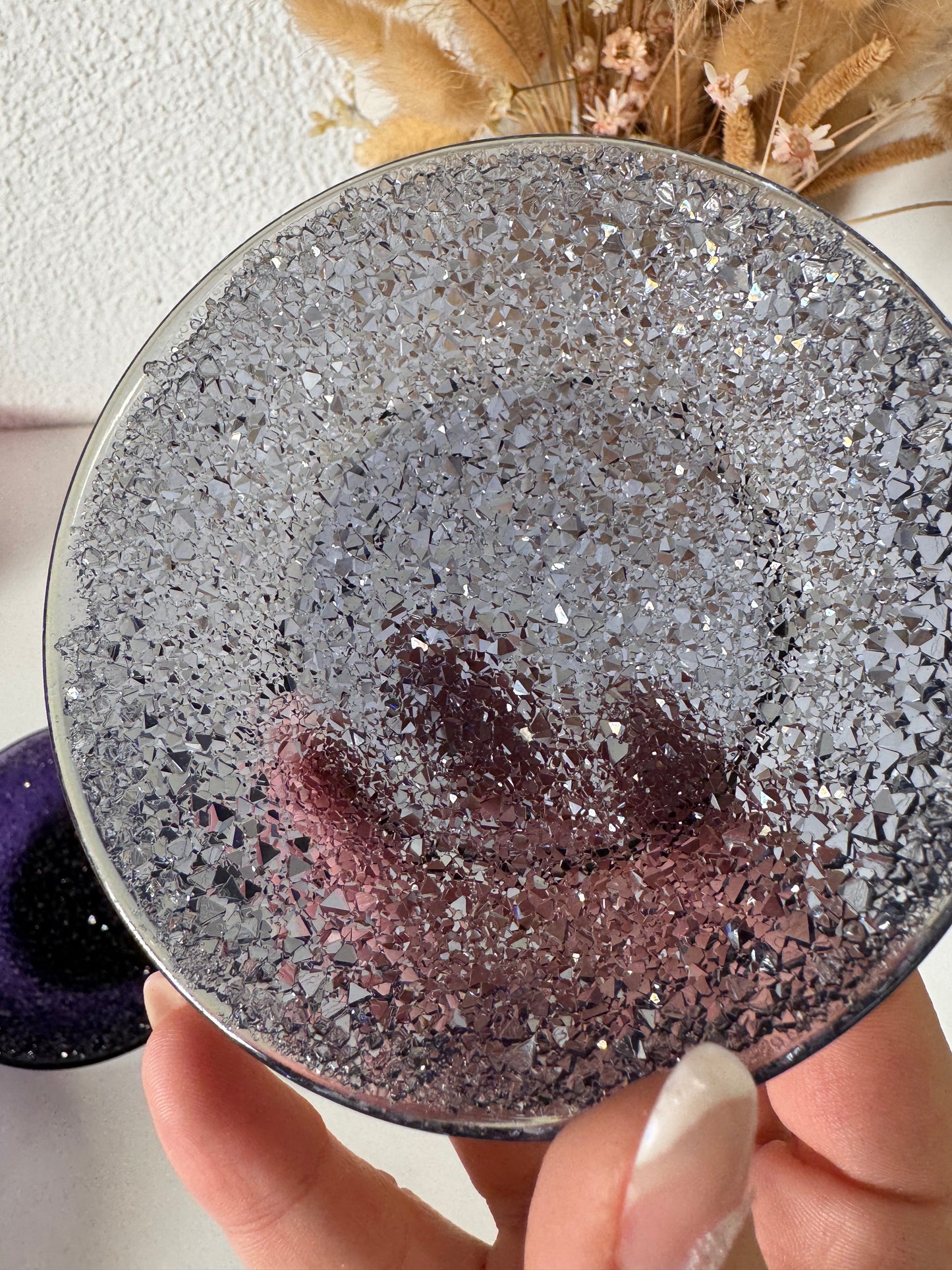 Silikonform Glitzerschale rund