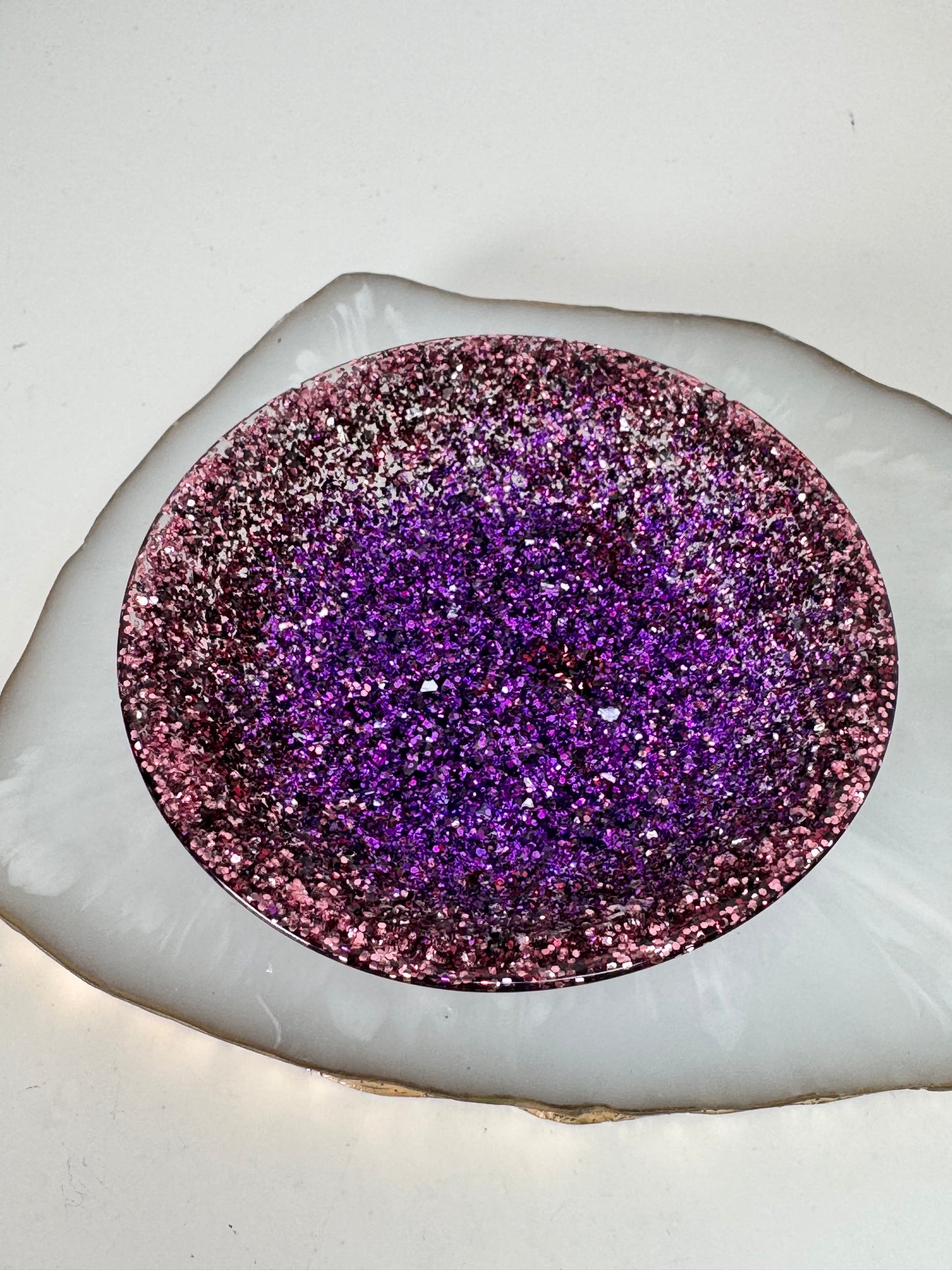 Schälchen Glitzer rund pink