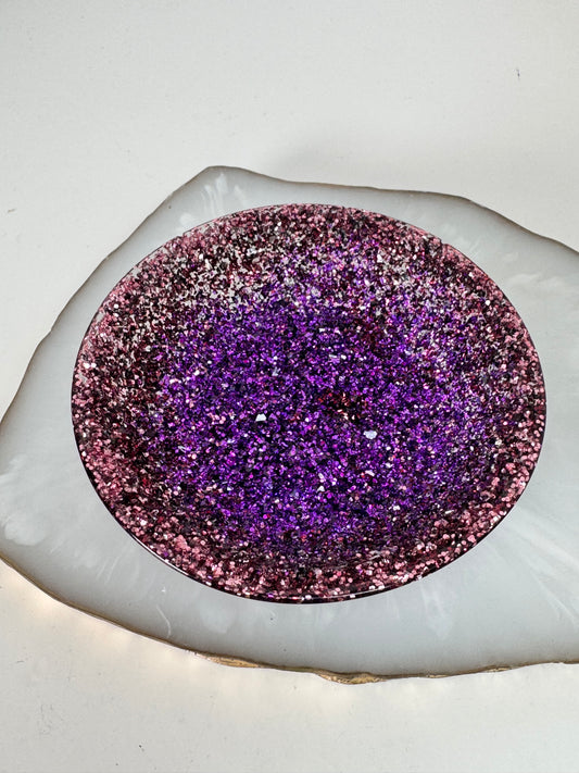 Schälchen Glitzer rund pink