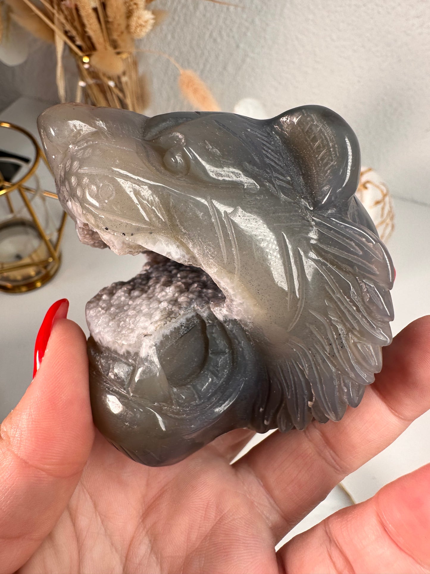 Achat Tiger Carving 79B