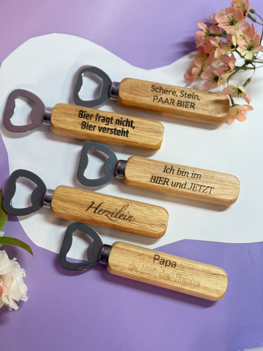 Personalisierbarer Flaschenöffner Vatertag Geschenkidee Männer Bar Camping
