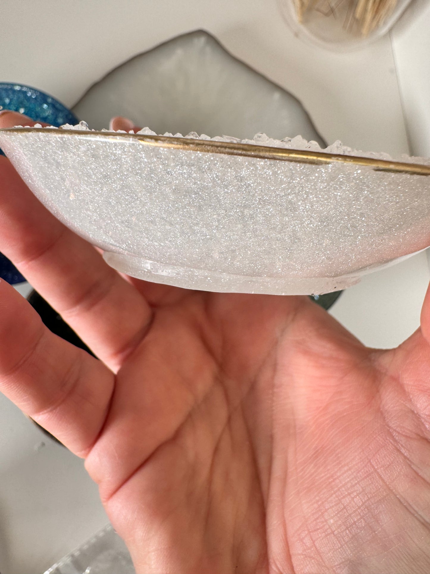 Glitzer Schälchen rund nicht transparent