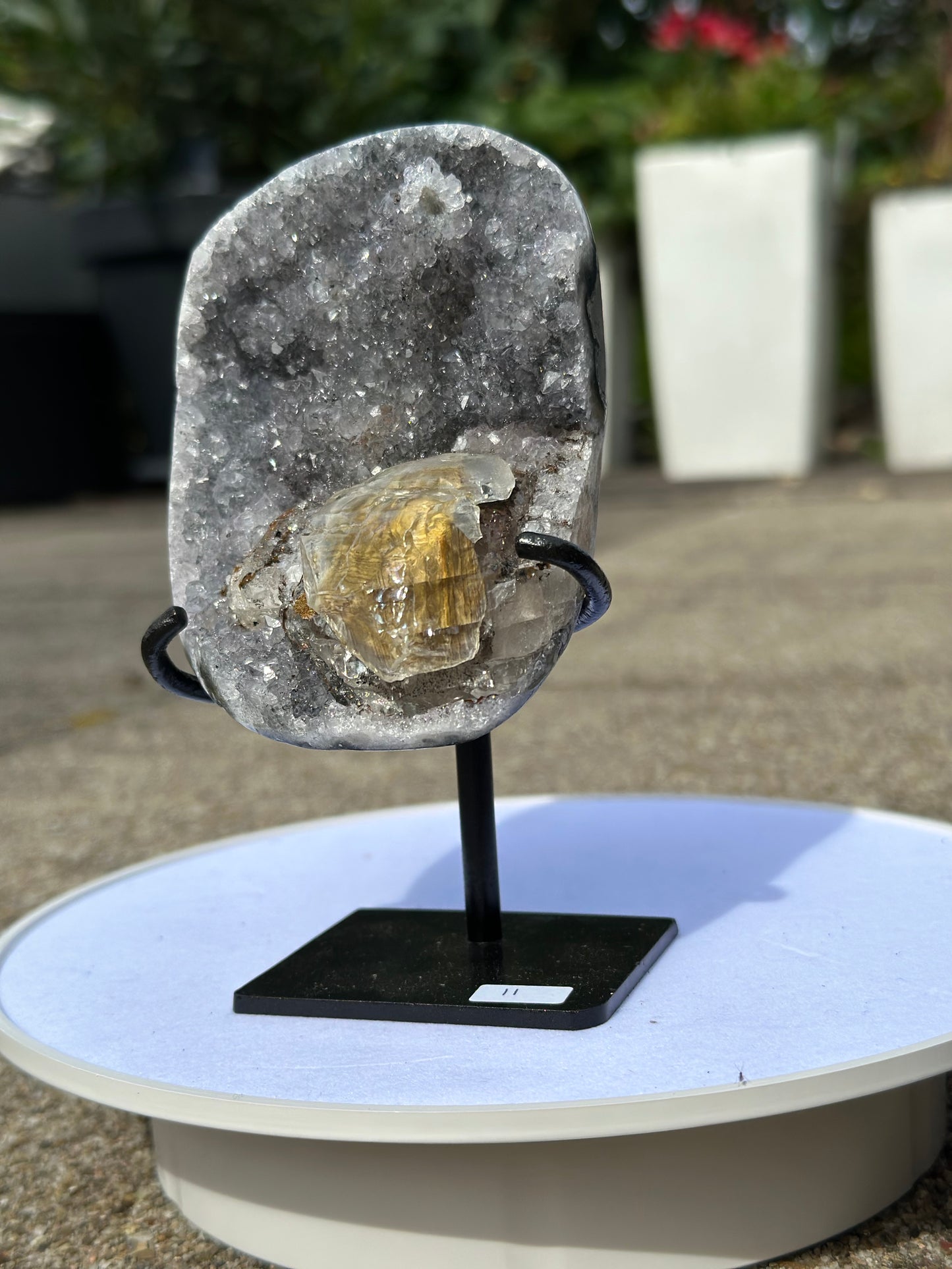 Amethyst auf Metallständer Nr. 11