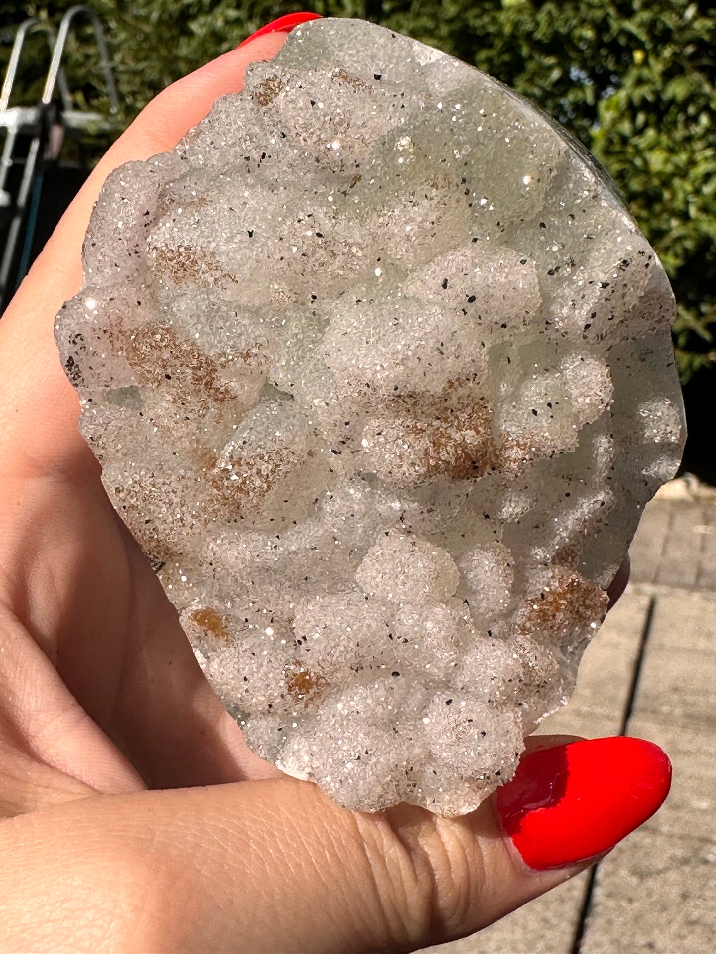 Doppelt kristallisierter Quarz auf Metallständer Nr. 2