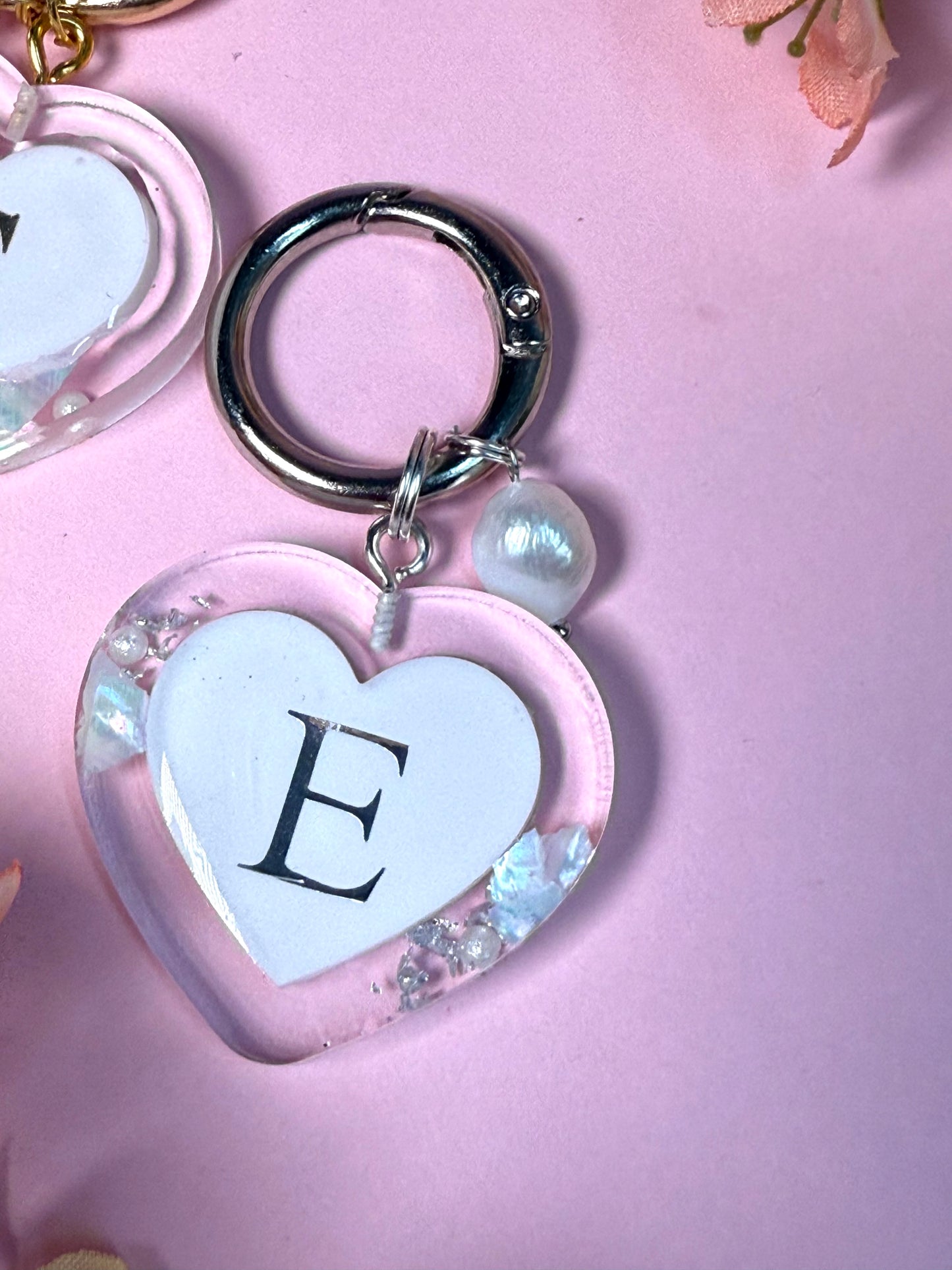 Herz Perlmutt Initial Anhänger Liebe Partnerschaft Freundschaft
