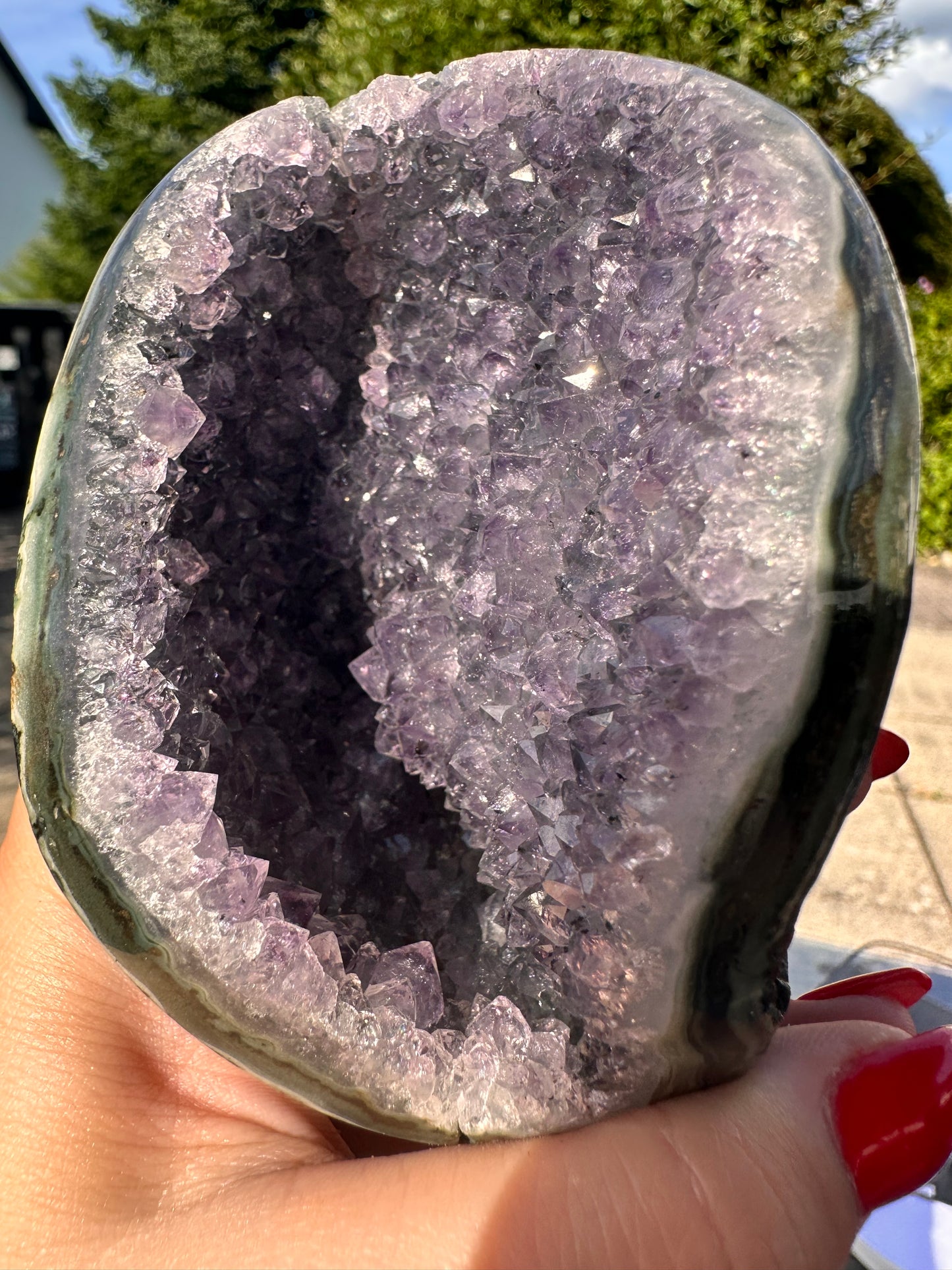 Amethyst auf Metallständer Nr. 16