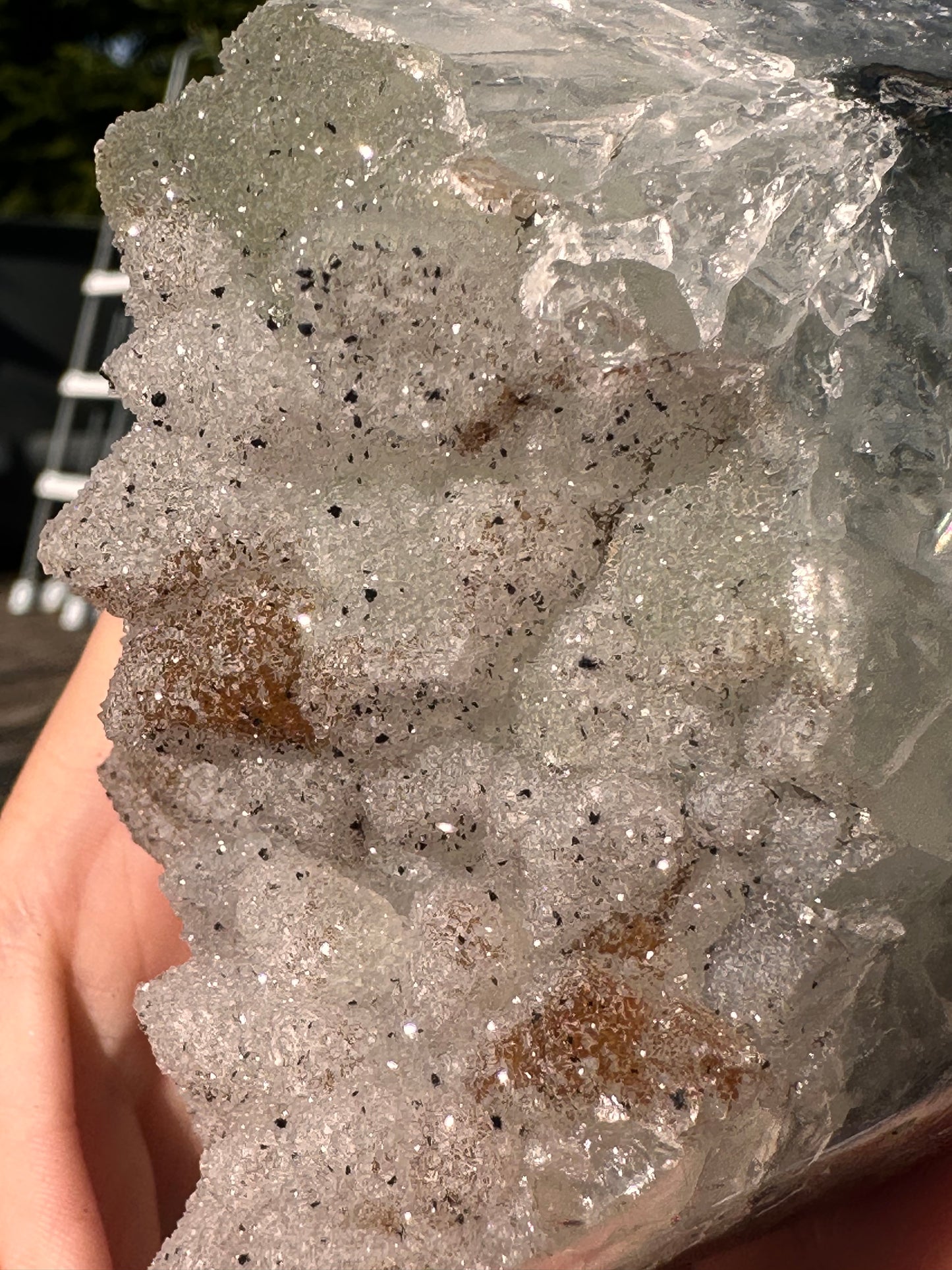 Doppelt kristallisierter Quarz auf Metallständer Nr. 2