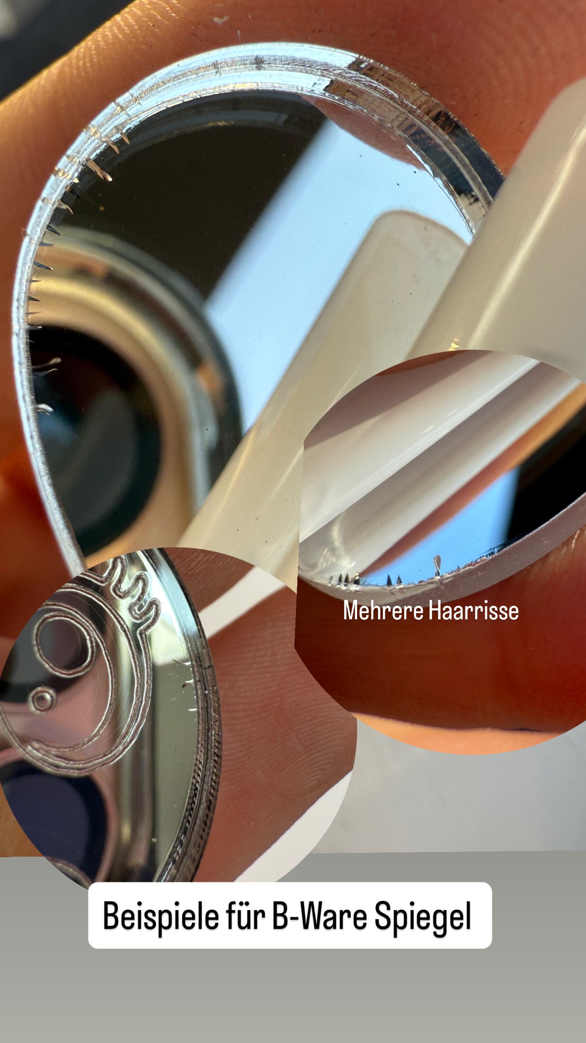Silikonform MirrorMädels Form für kleine Handspiegel Blume Herz Mond Schmetterling