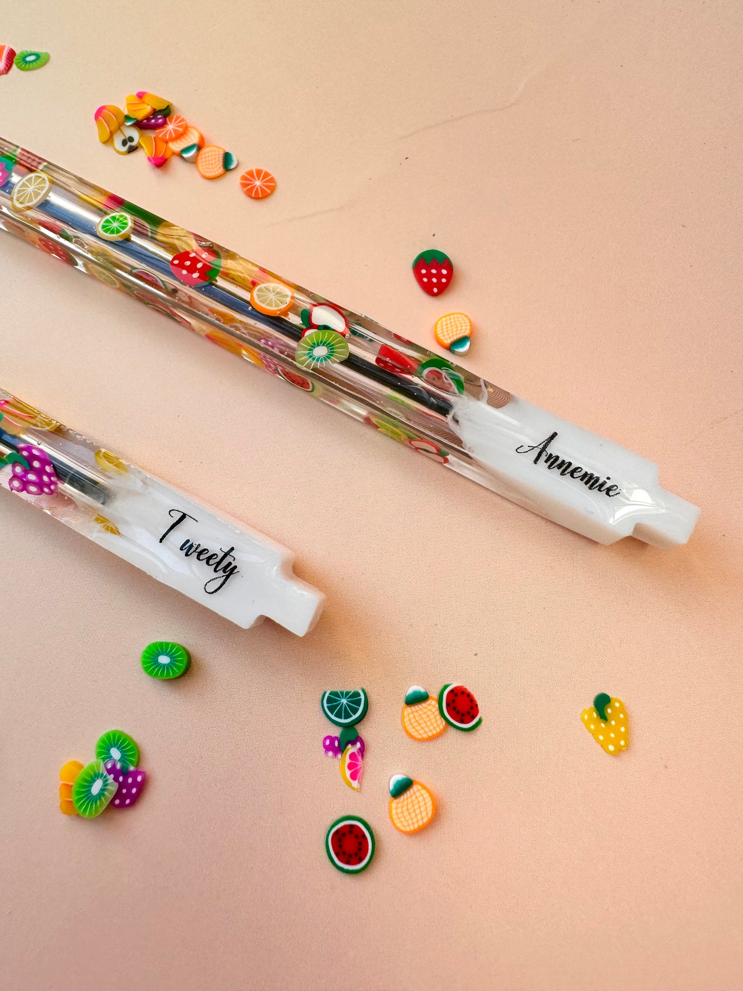 Kugelschreiber mit wechselbarer Mine - Obstdesign