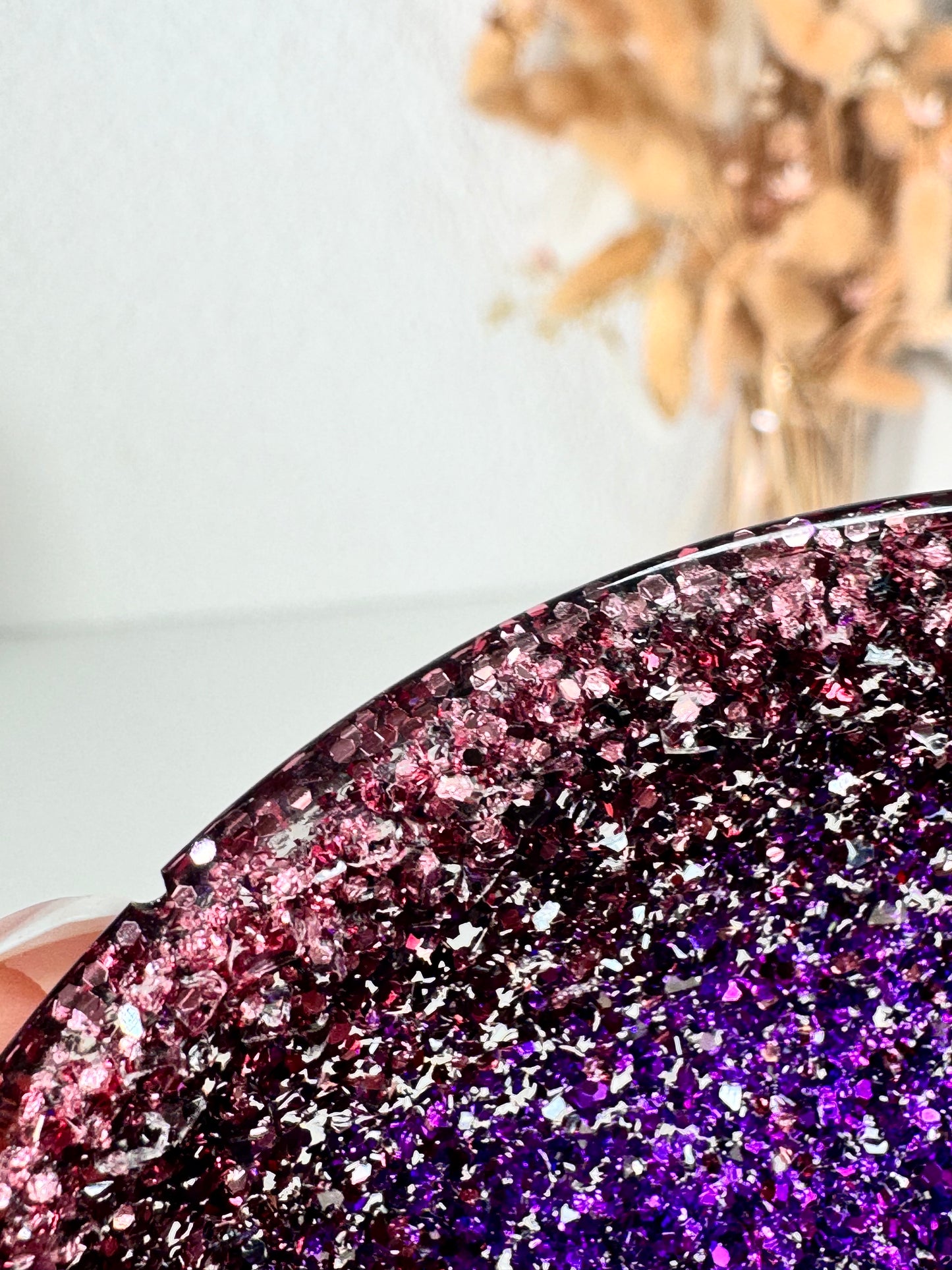 Schälchen Glitzer rund pink