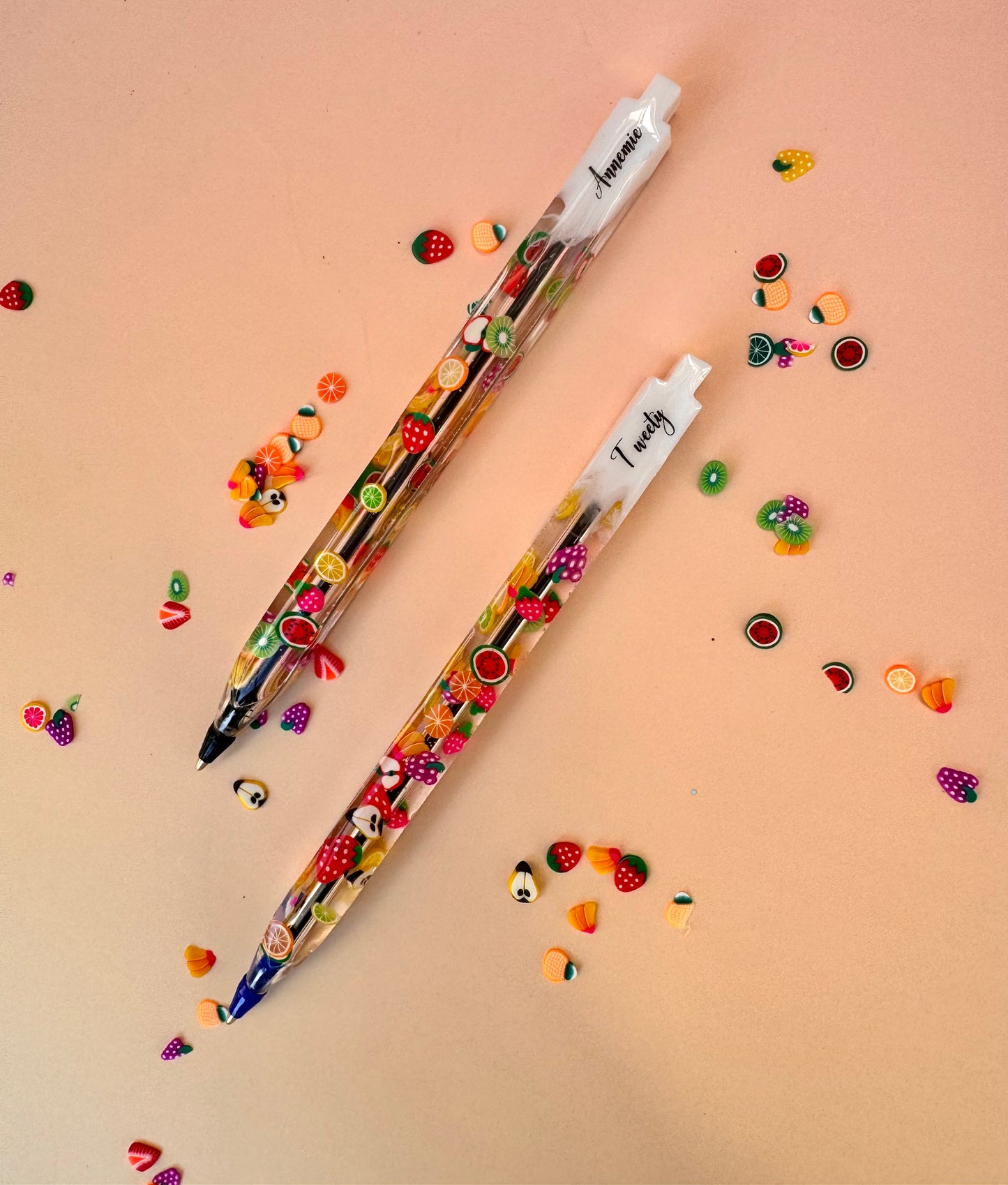 Kugelschreiber mit wechselbarer Mine - Obstdesign