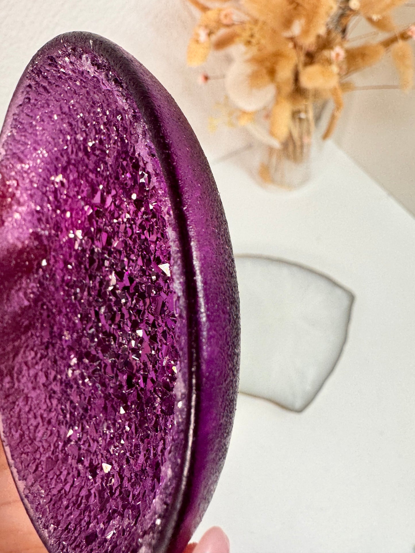 Silikonform Glitzerschale rund außen matt