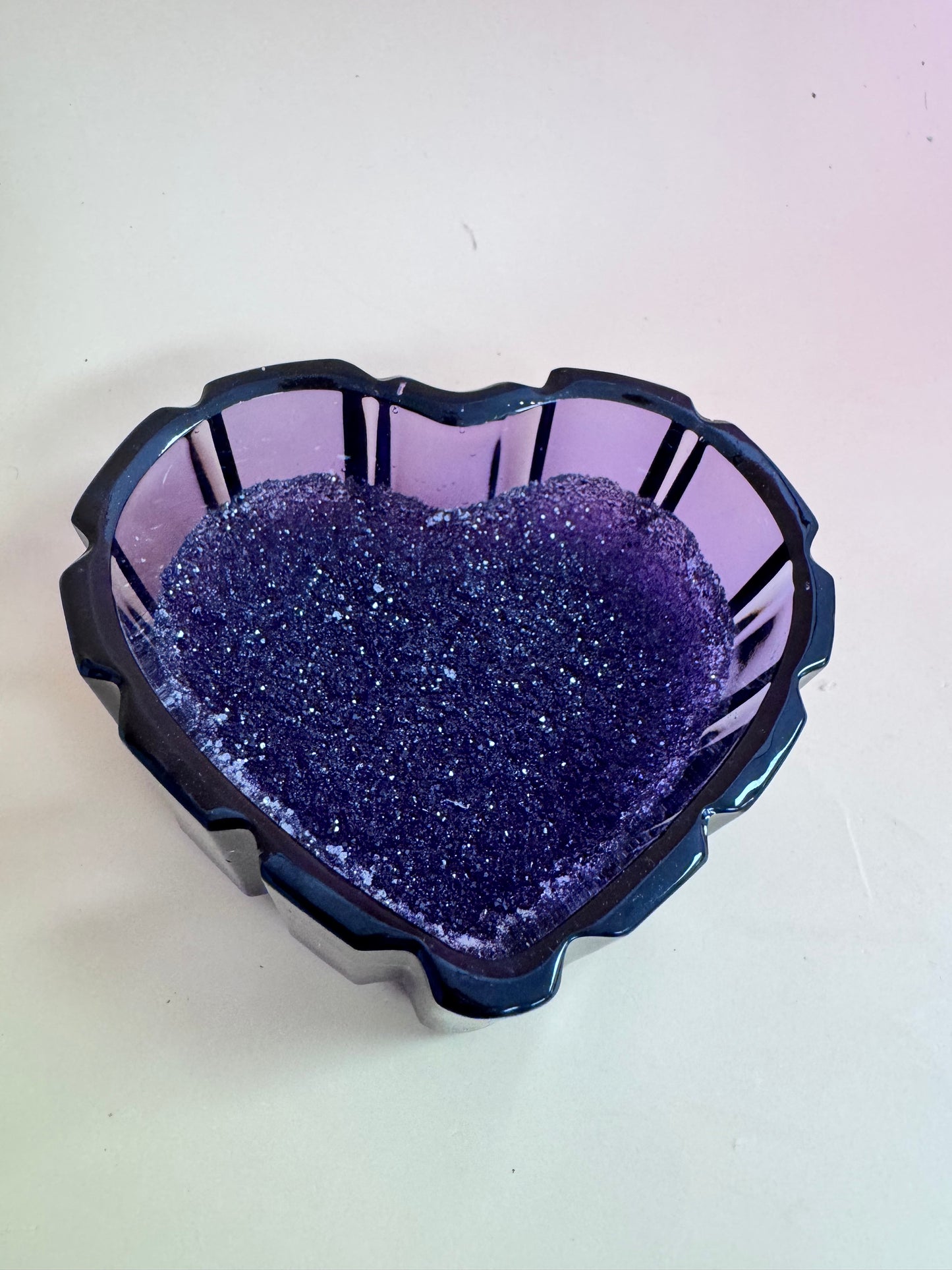 Glitzer Herz Schälchen transparent