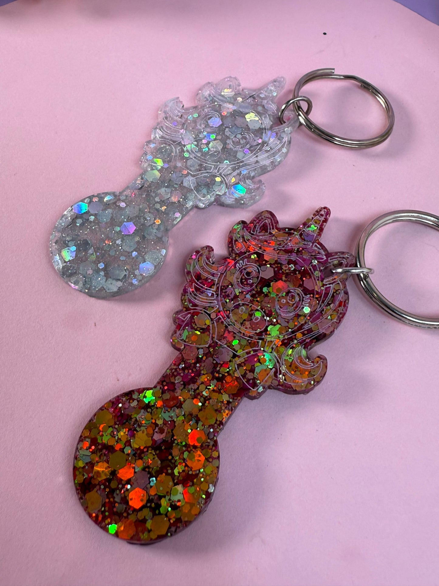 Glitzer Einkaufswagenlöser Einhorn