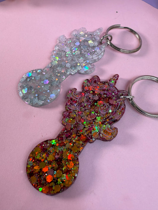 Glitzer Einkaufswagenlöser Einhorn