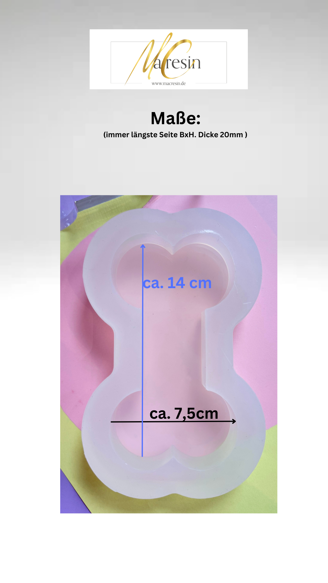 Silikonform Knochen groß