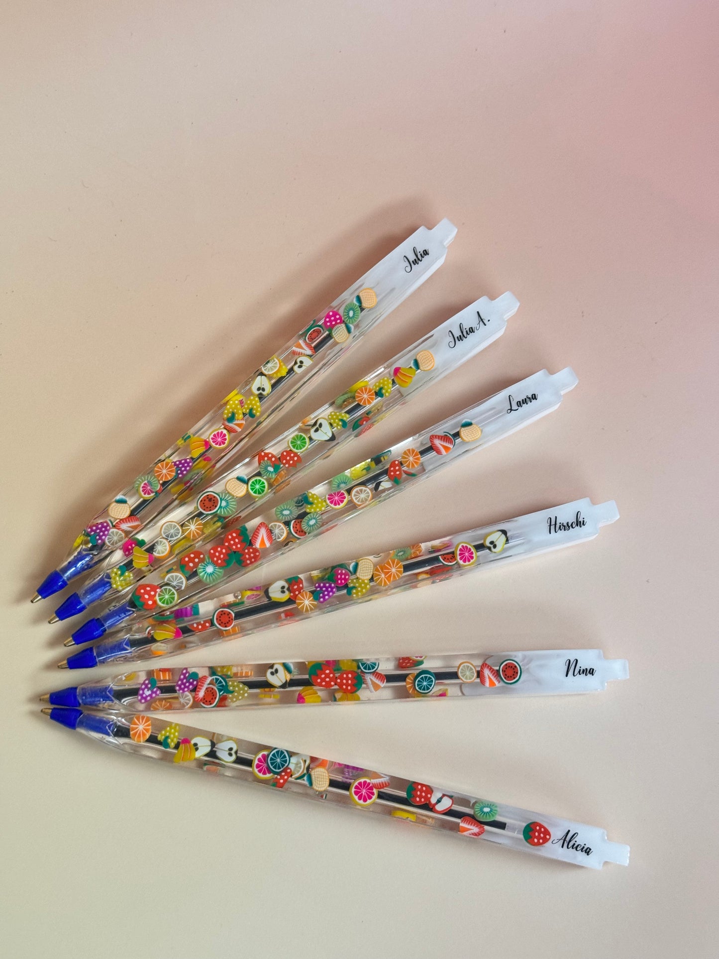 Kugelschreiber mit wechselbarer Mine - Obstdesign