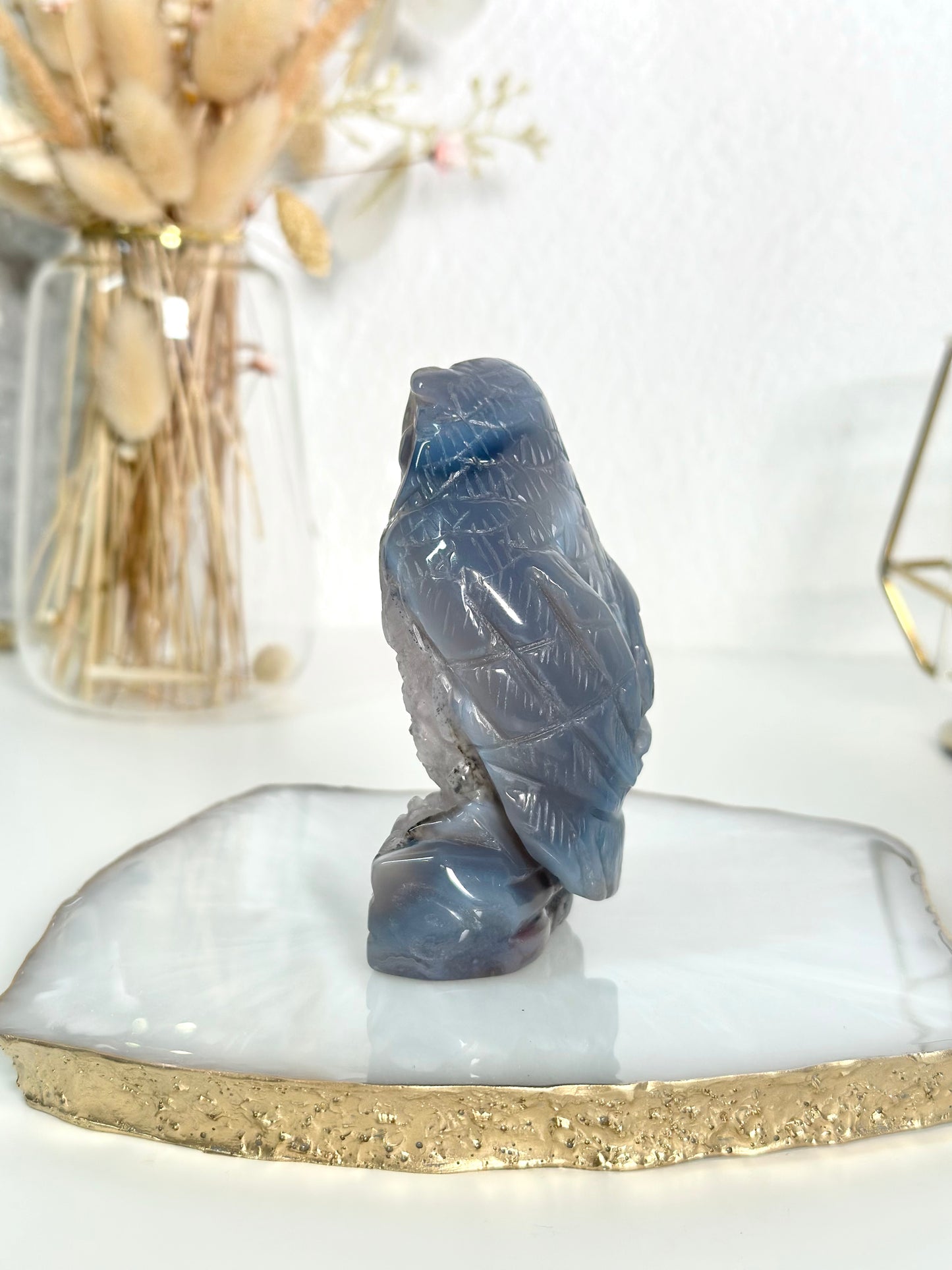Amethyst Eulen Carving