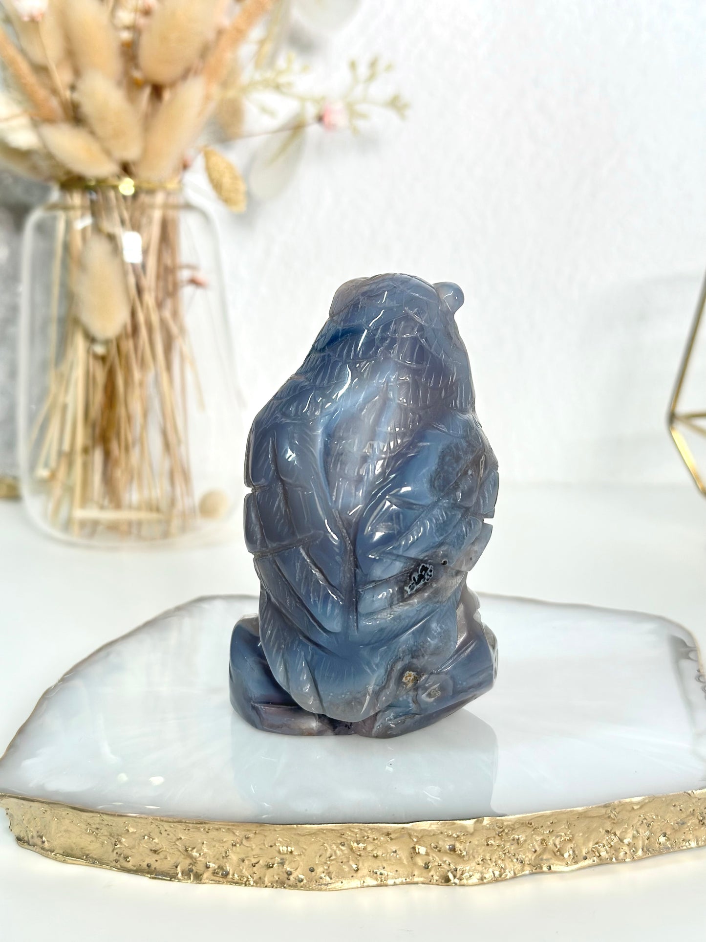 Amethyst Eulen Carving