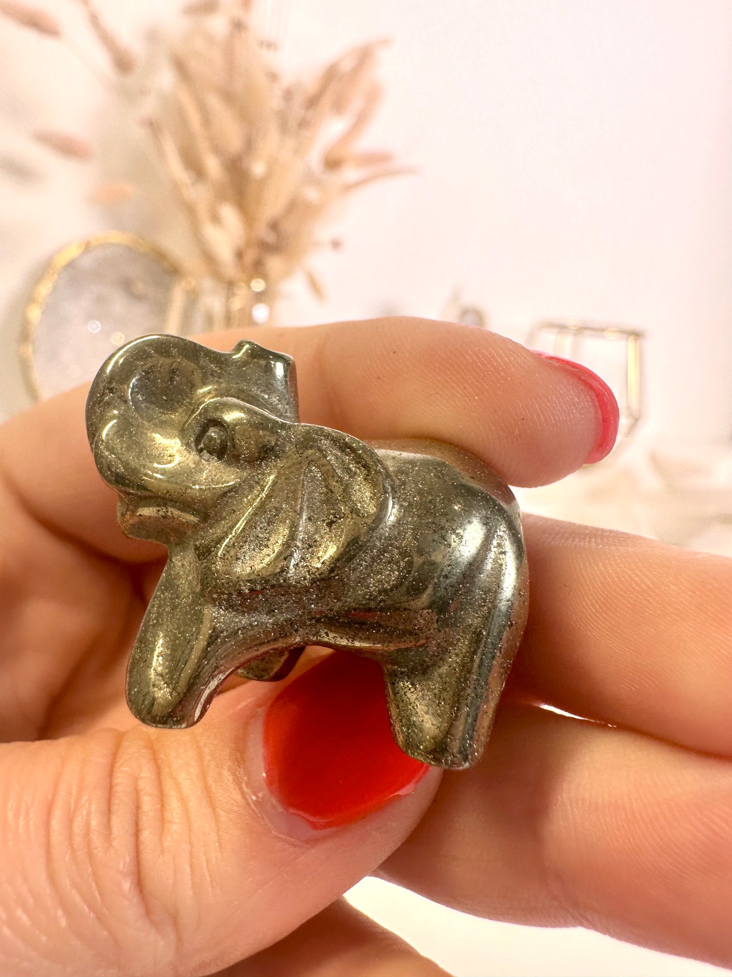 Elefanten Pyrit Carving