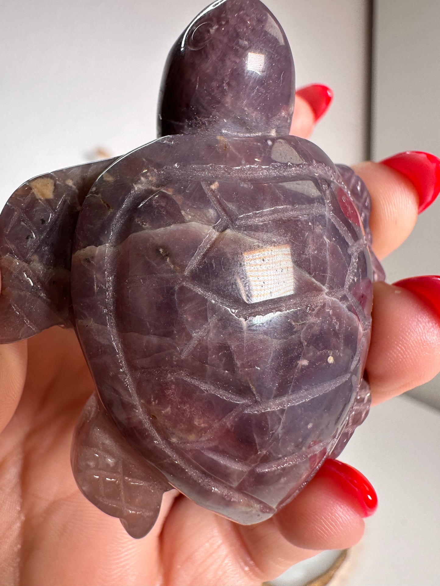 Lavendel Rosenquarz Schildkröte 26E