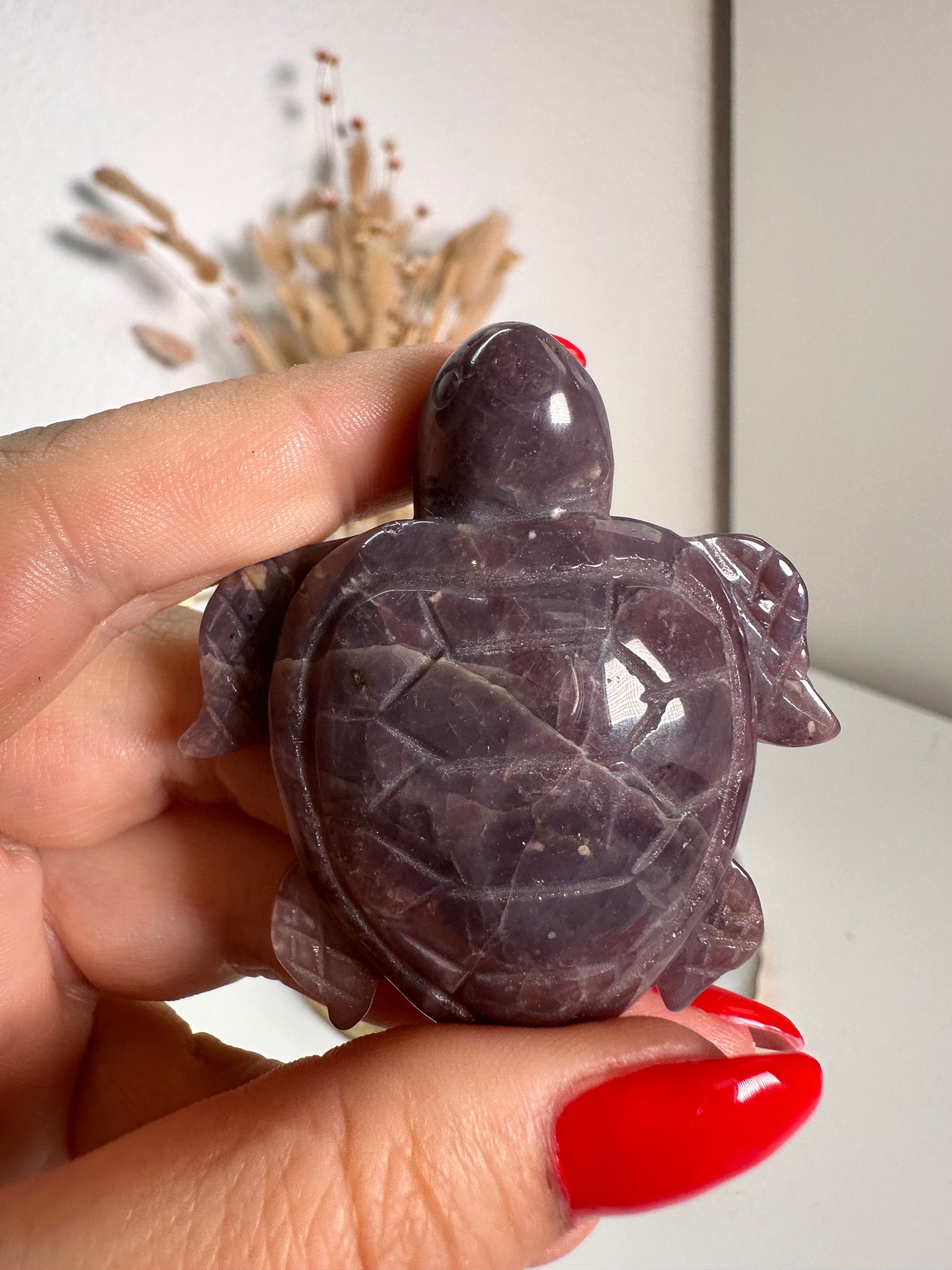 Lavendel Rosenquarz Schildkröte 26E